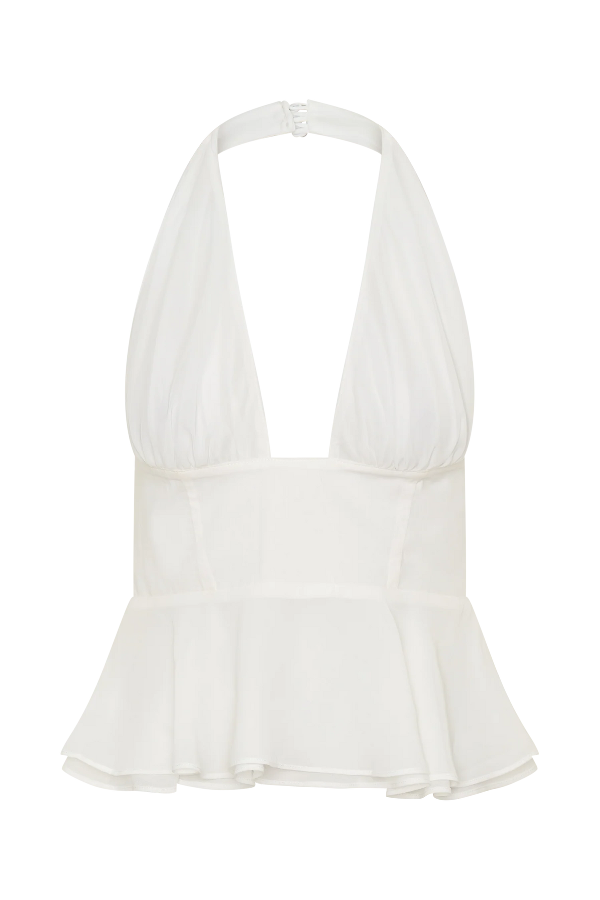 River Halter Neck Sleeveless Top White