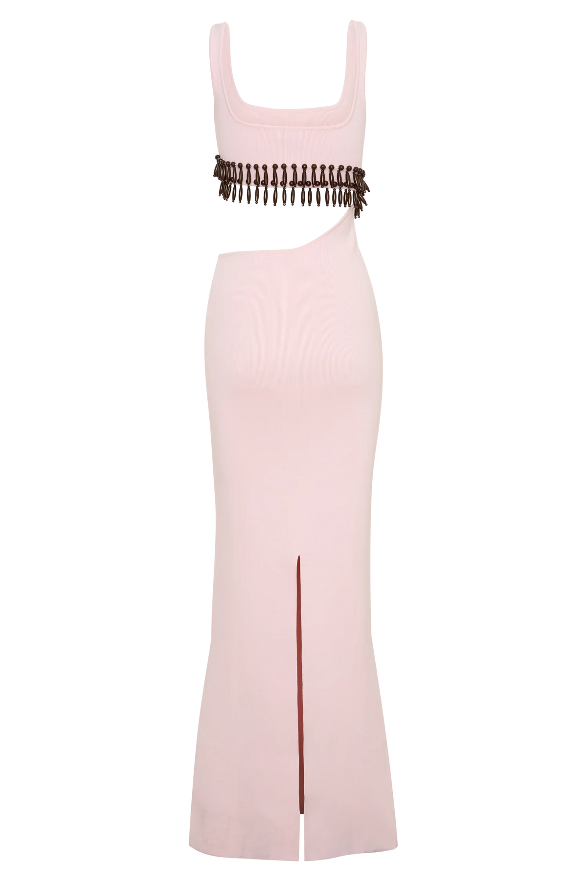 Ruvic Knit Maxi Beaded Dress Baby Pink