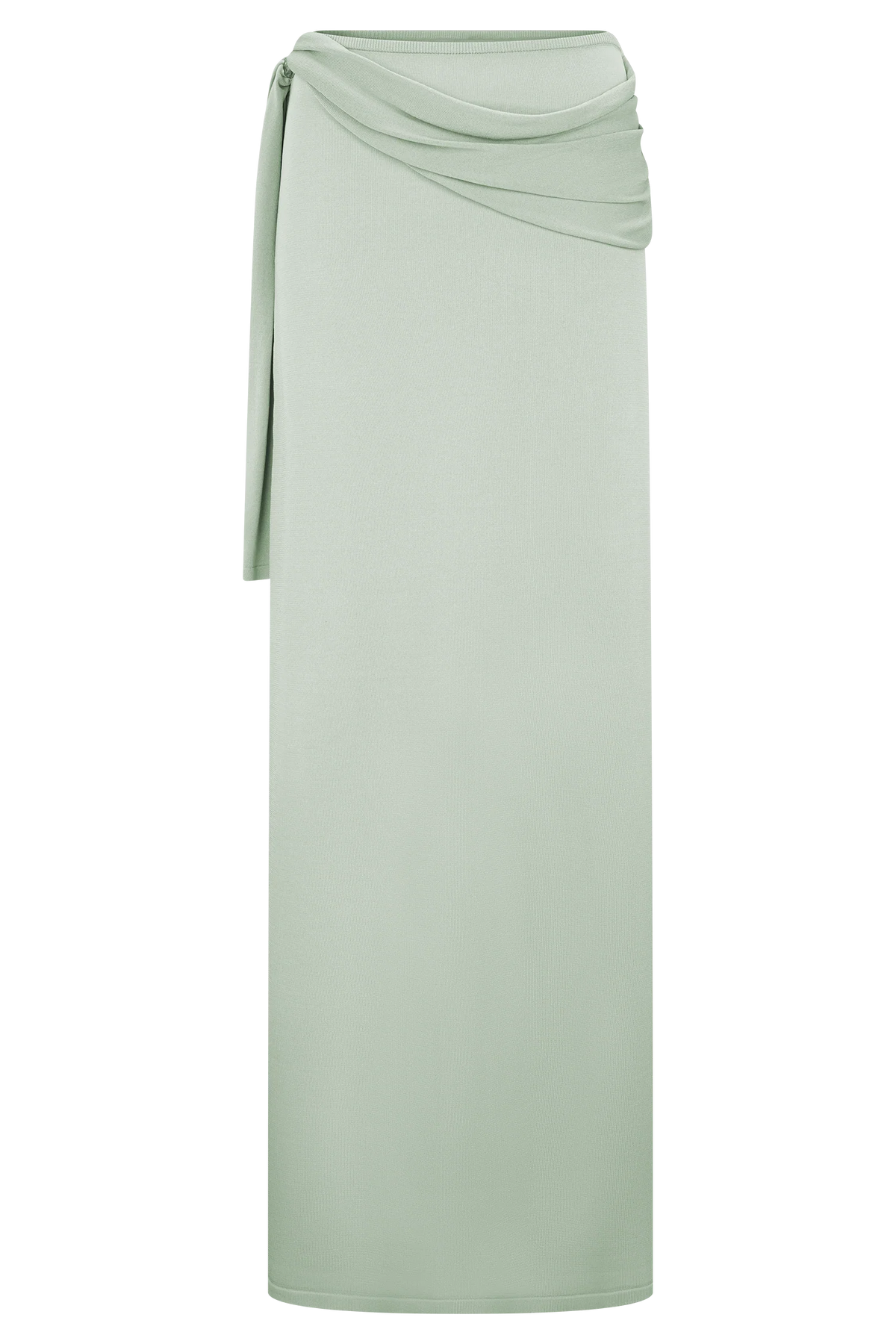 Bowie Low Rise Knit Maxi Skirt Pastel Green