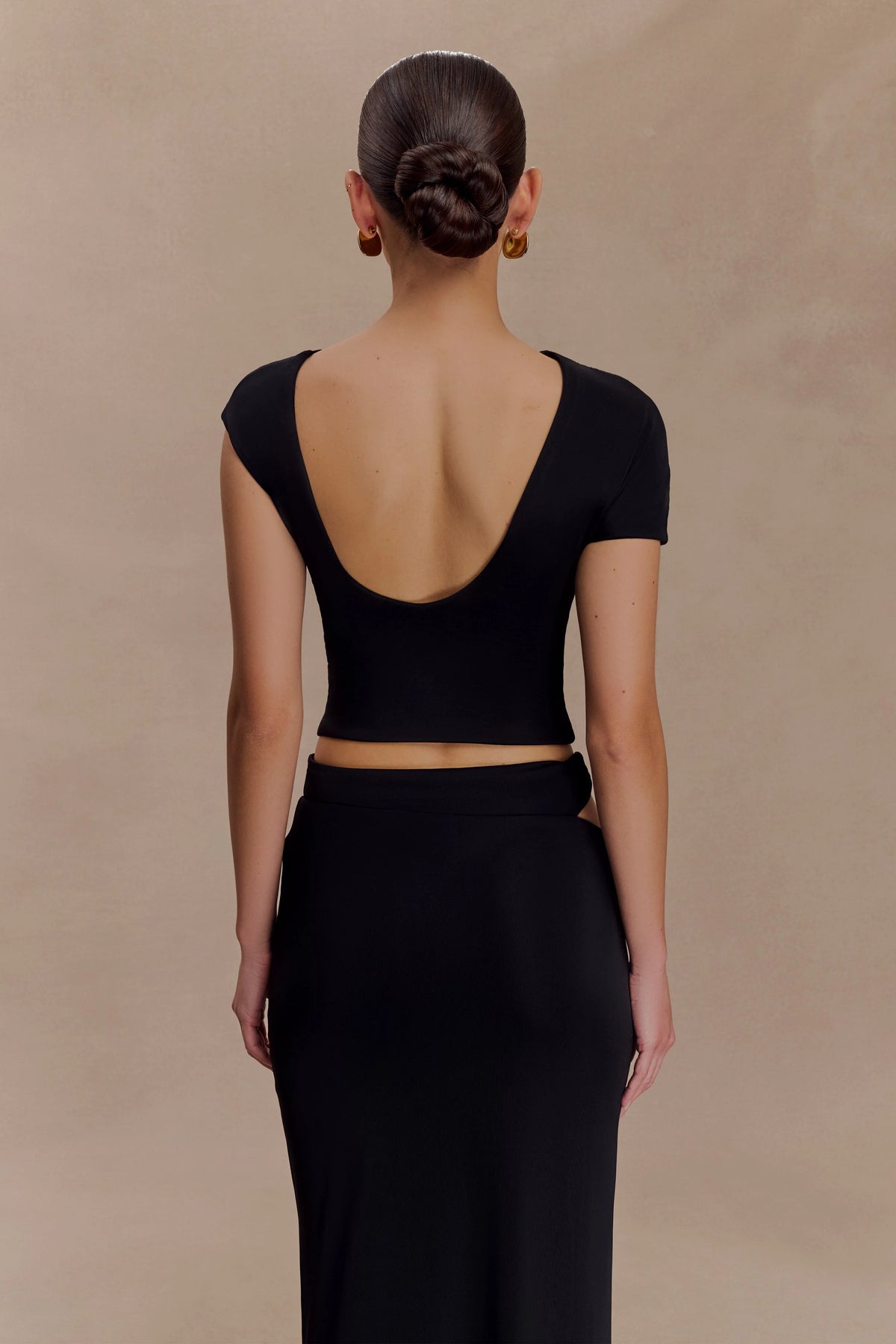 Haven Slinky Twist Top Black