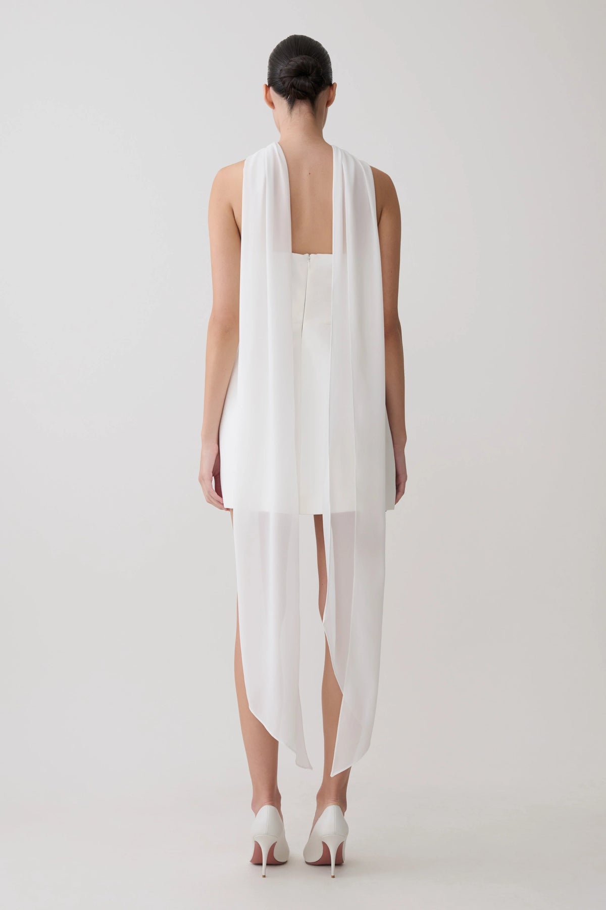 Orellia Strapless Suiting Mini Dress Ivory