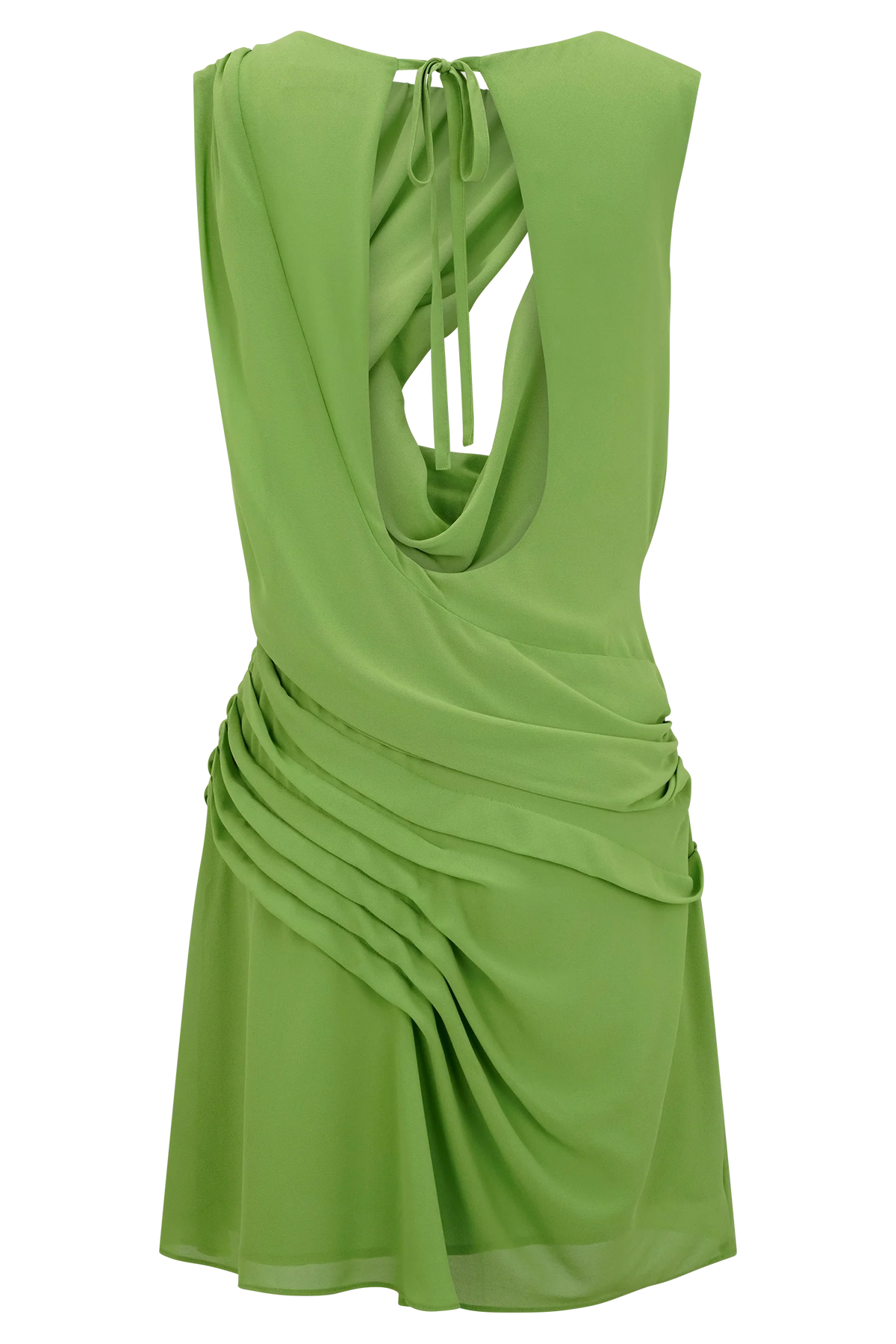 Oria Chiffon Mini Dress Green
