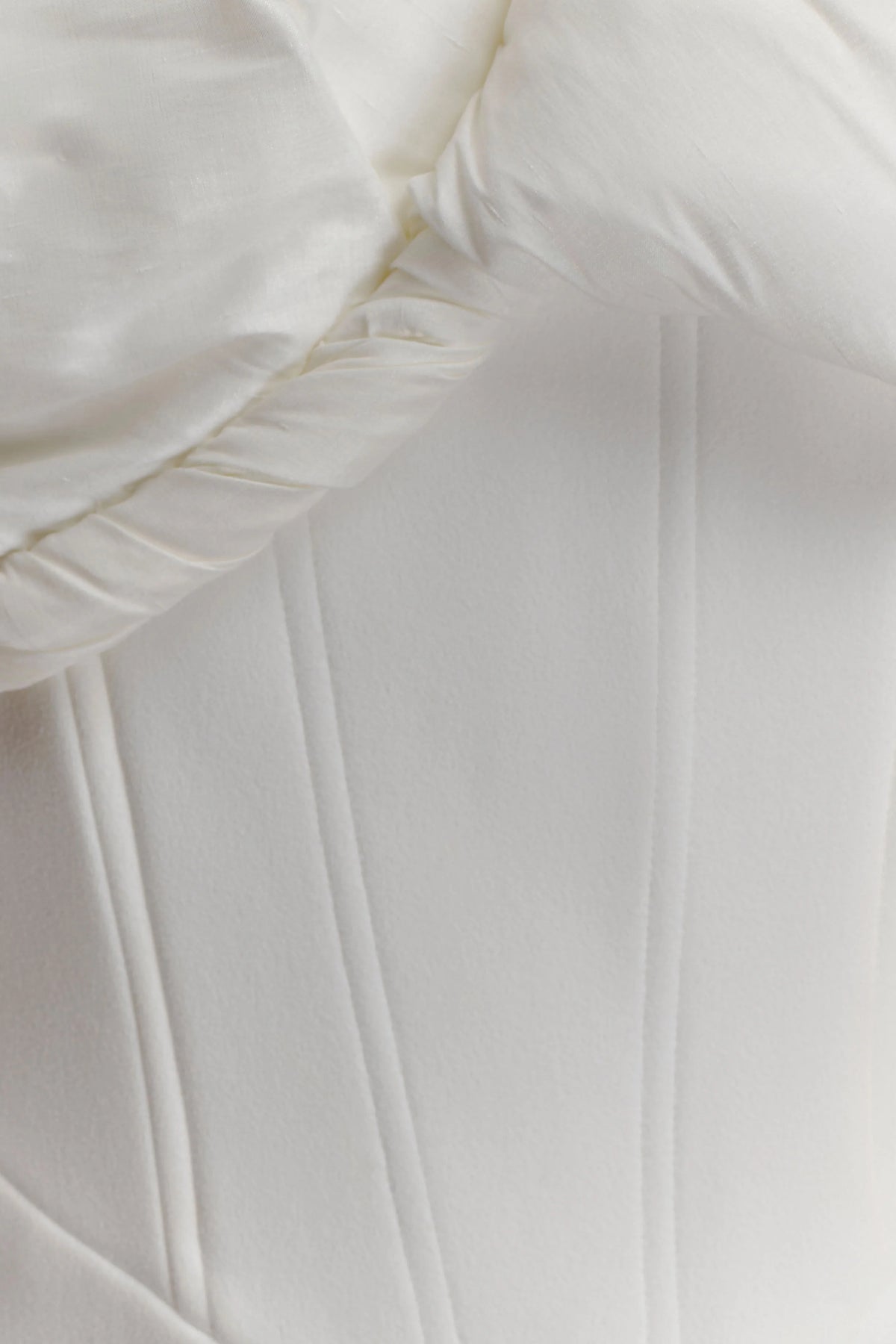 Aphrodite Off Shoulder Crepe Mini Dress Ivory