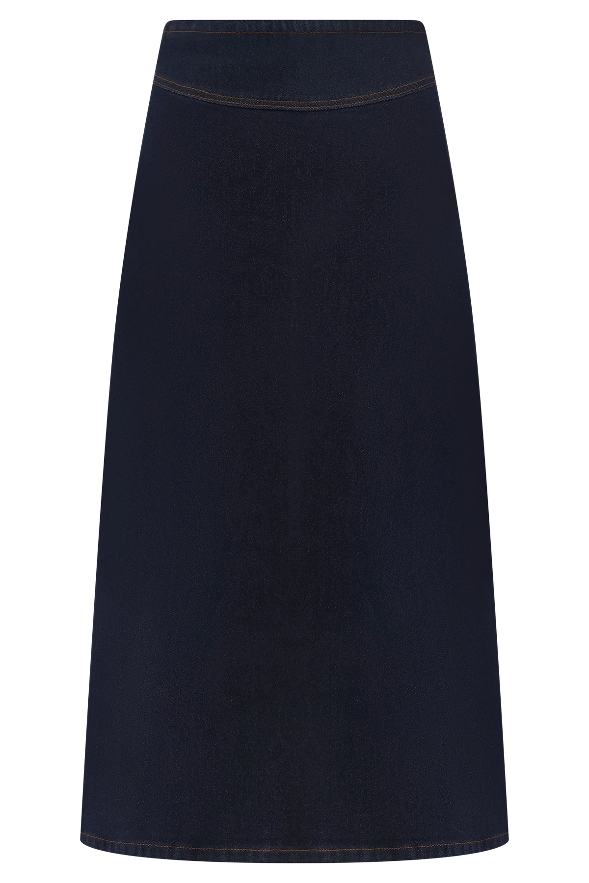 Cecilia Denim A Line Midi Skirt Indigo Blue
