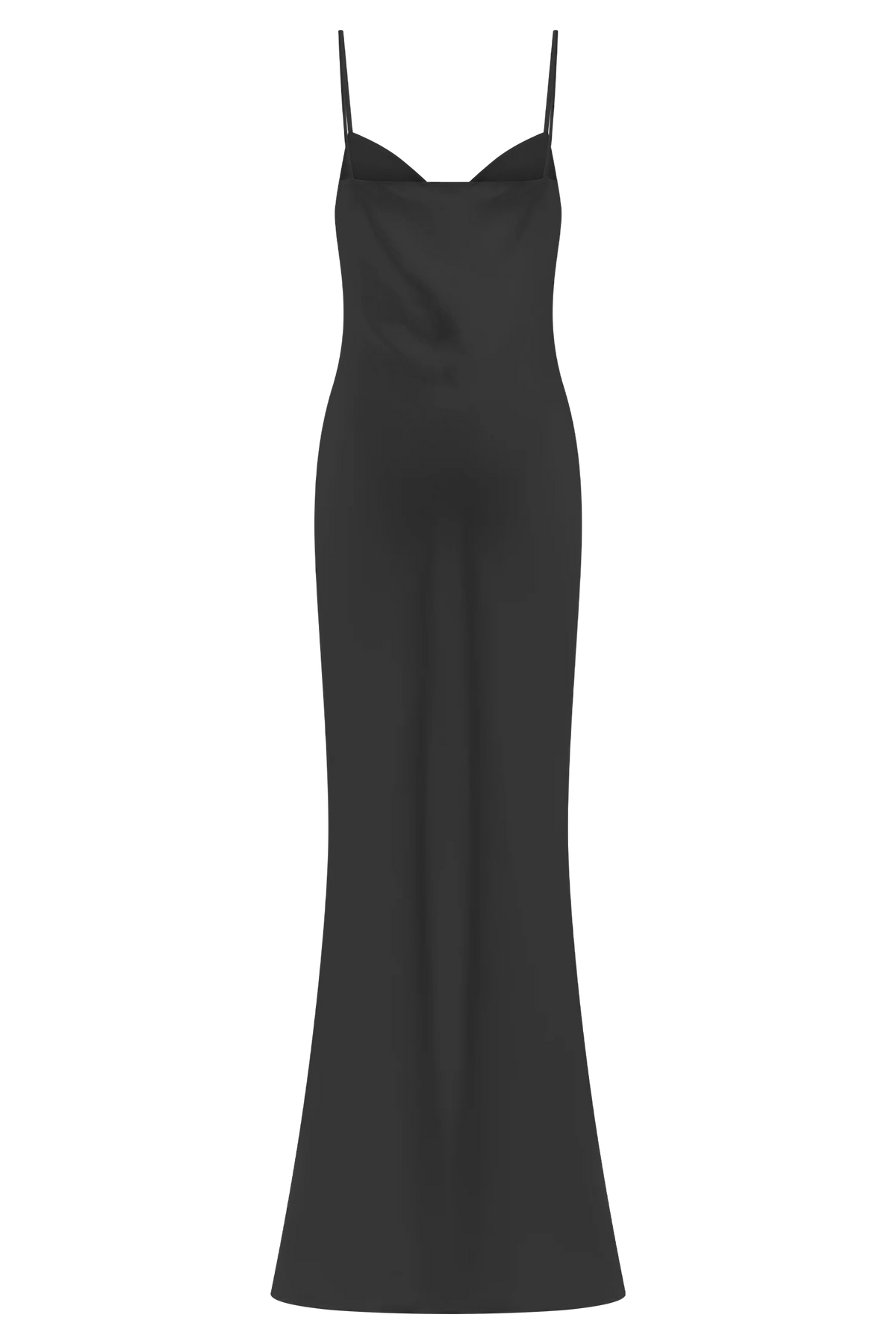 Lilly Sweetheart Satin Maxi Dress Black