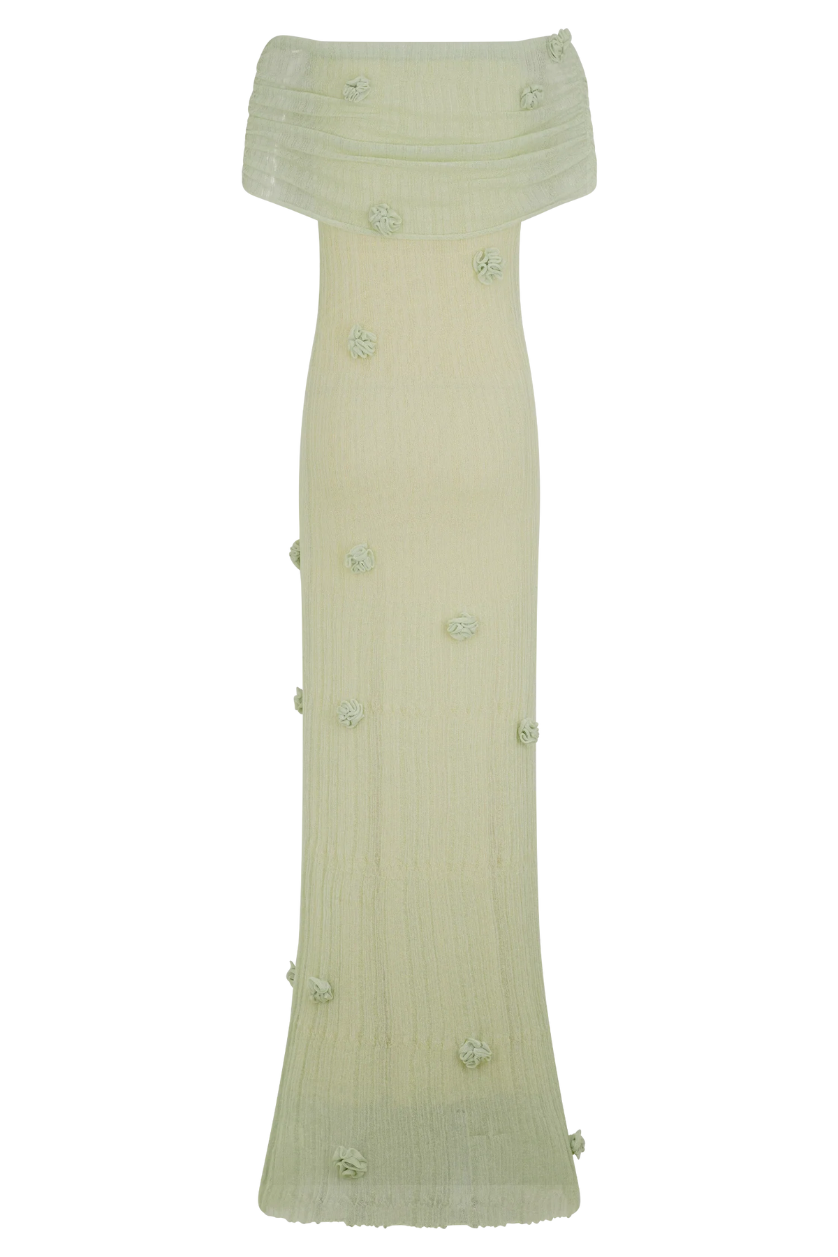 Brynn Orchid Knit Maxi Dress Pastel Green
