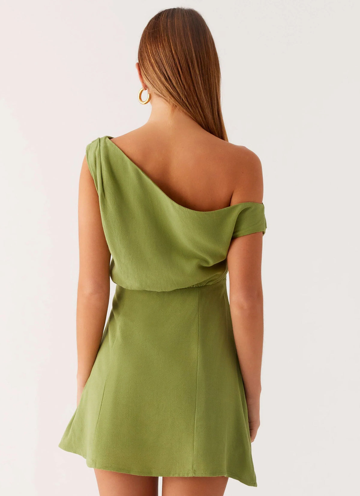 Lady Love Linen Mini Dress Cactus