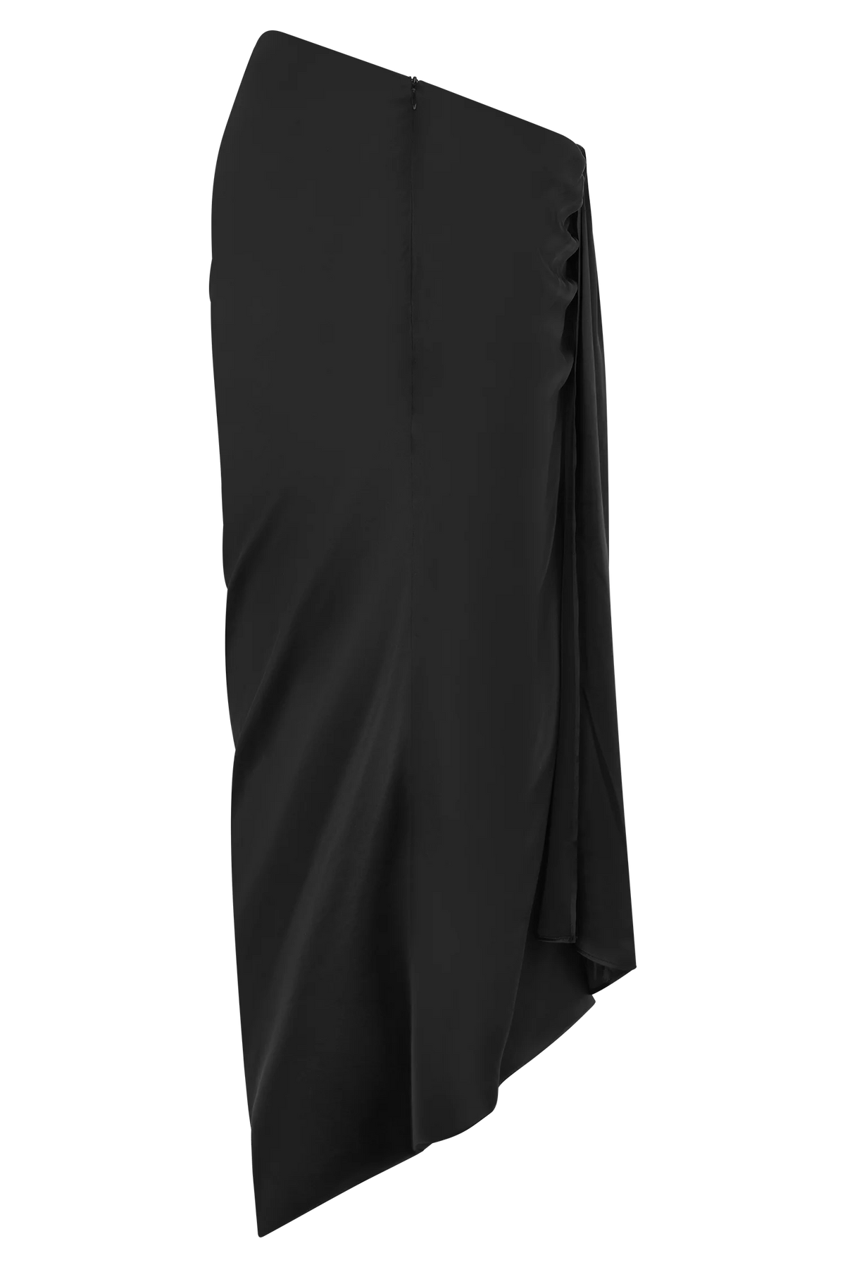 Zendaya Silk Midi Skirt Black