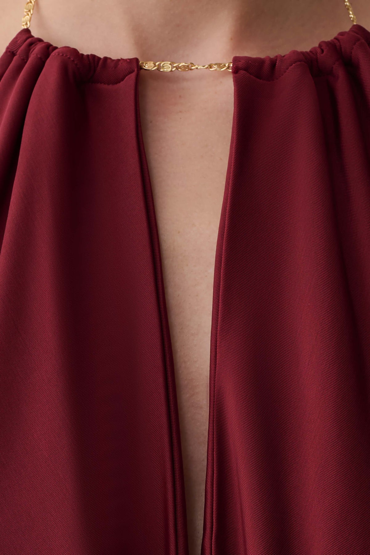 Banks Halter Neck Top With Hardware Wine