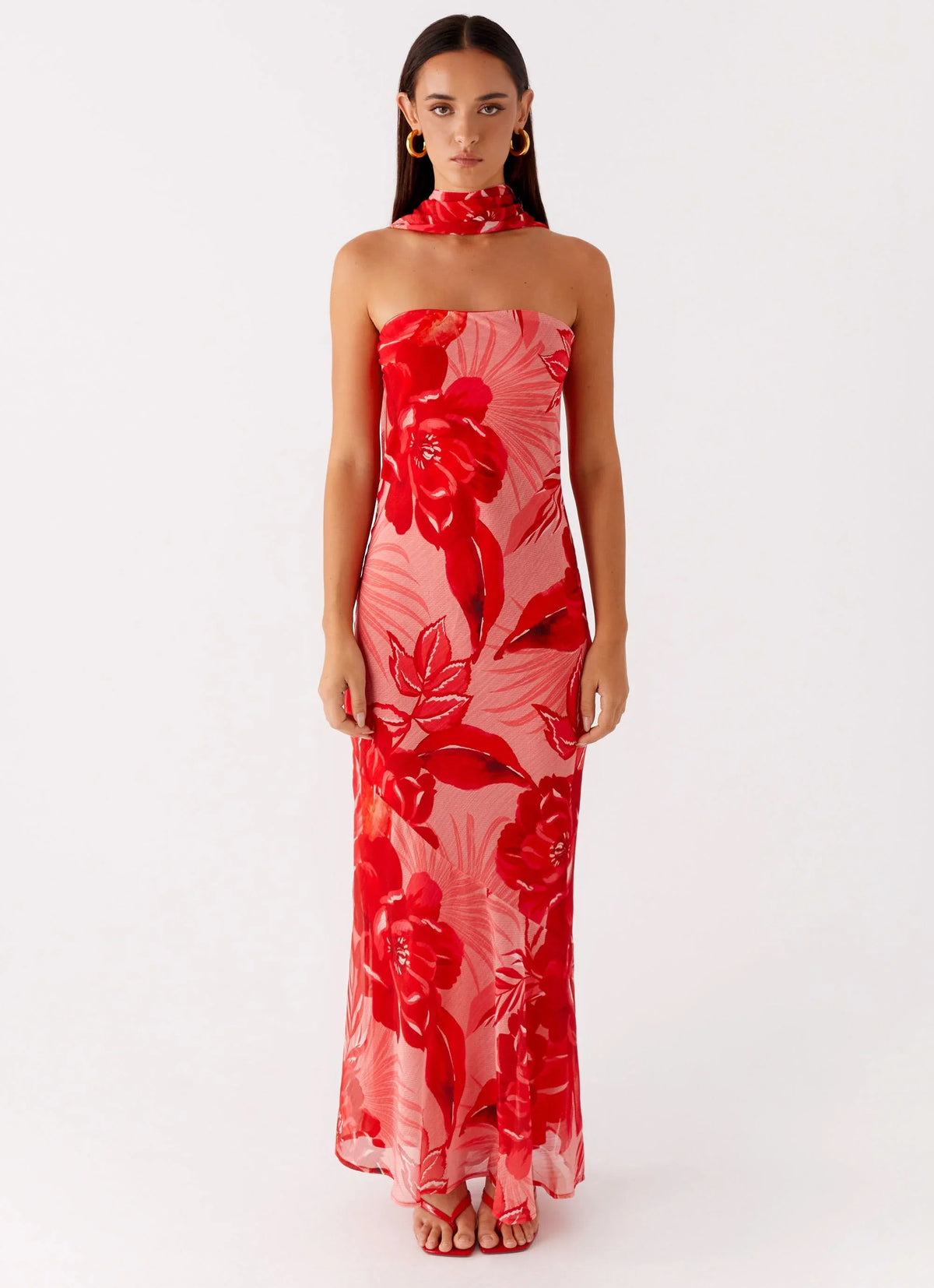 Under The Pagoda Maxi Dress Sicily Sunsets Print