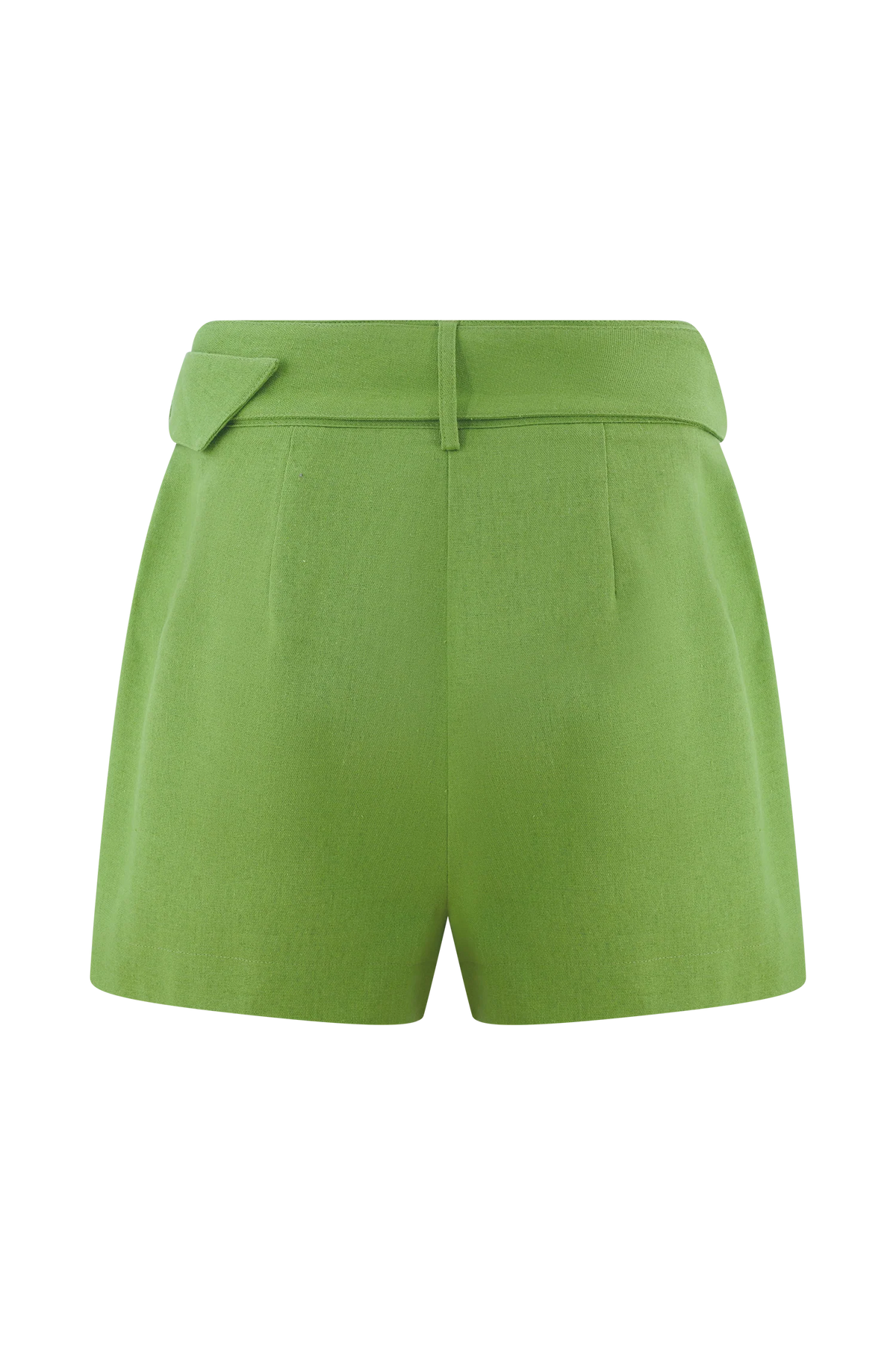 Scout Linen Belted Shorts Green