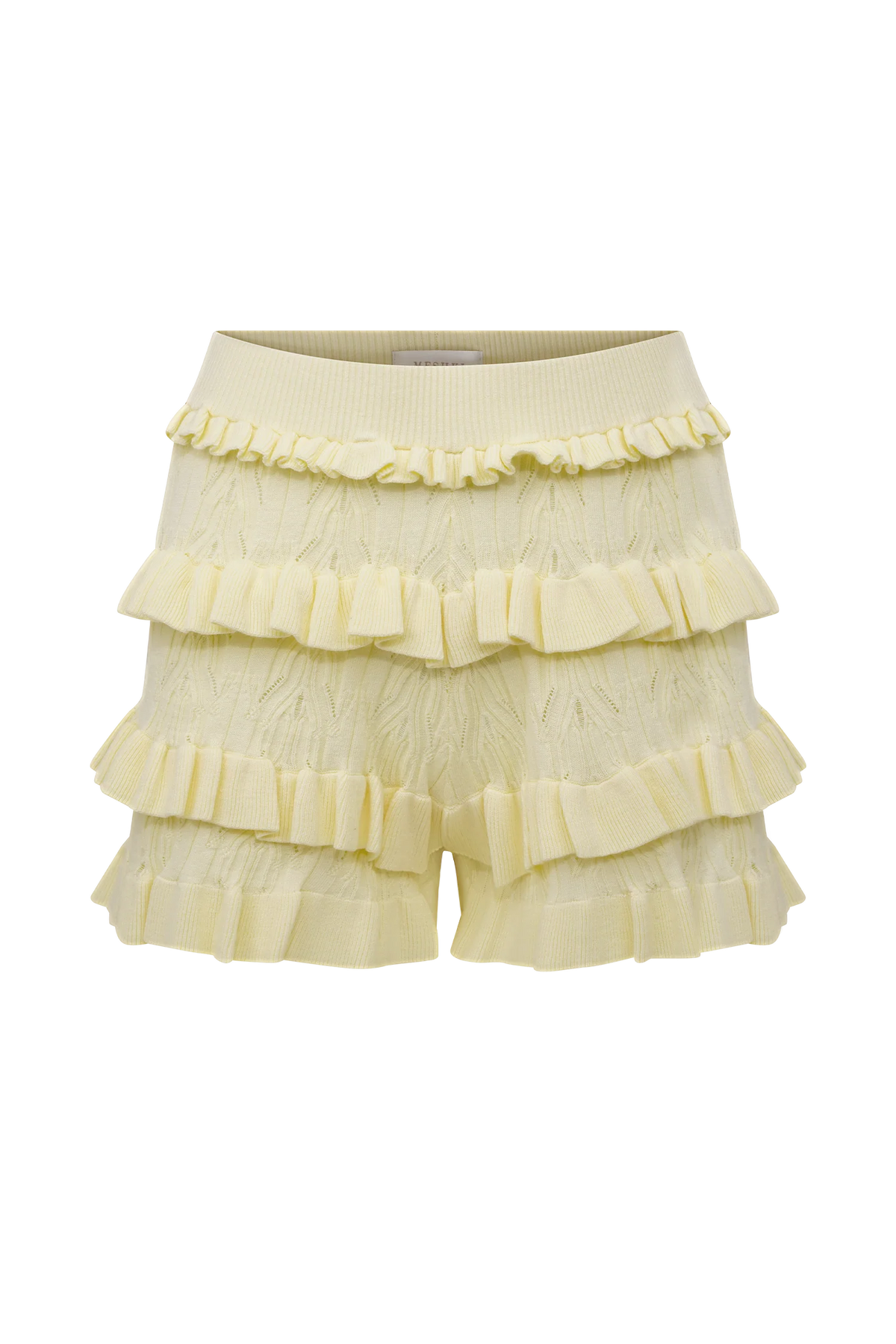 Amy Pointelle Knit Frill Bloomers Lemon