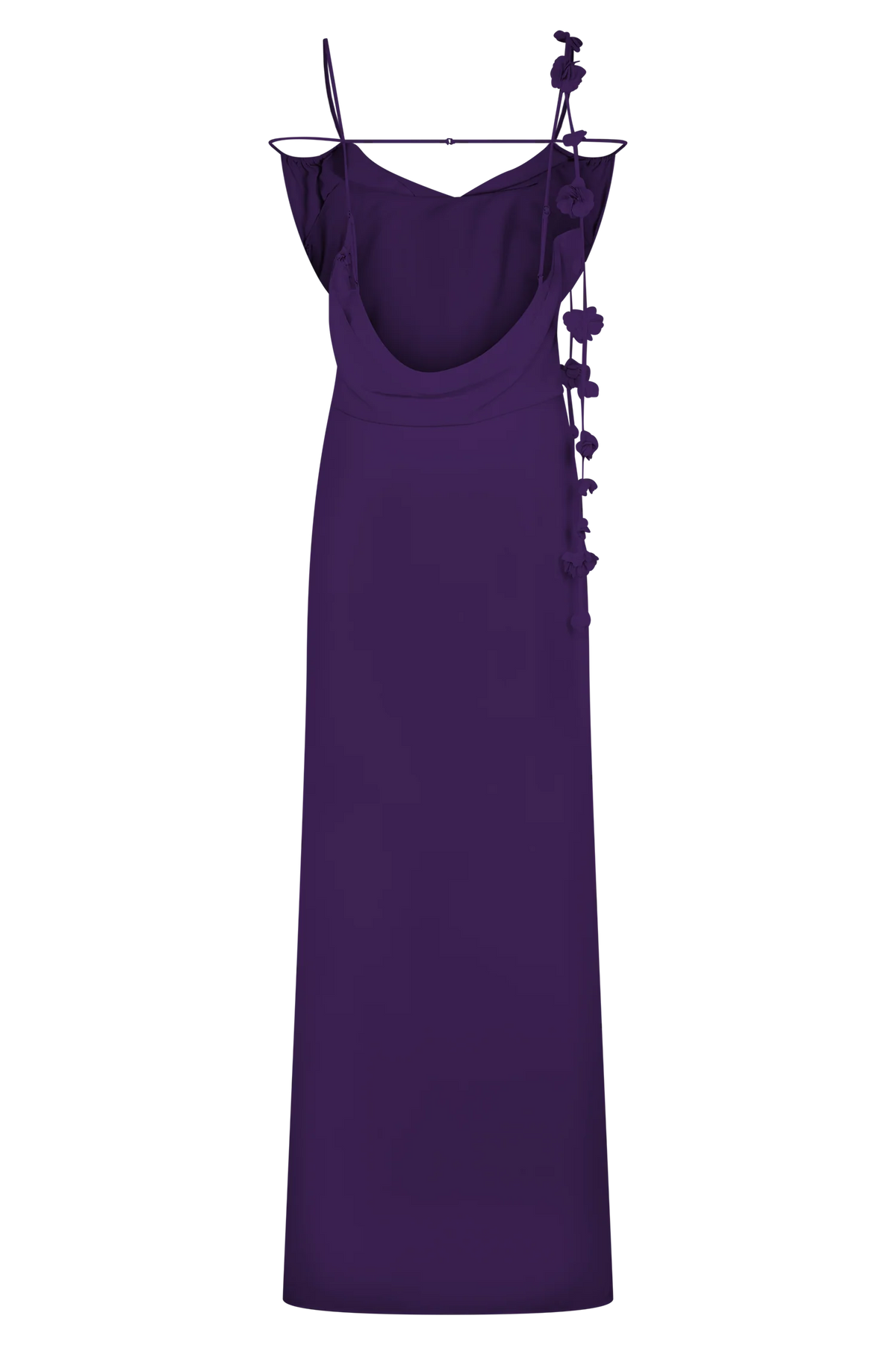 Rosalie Floral Chiffon Maxi Dress Purple
