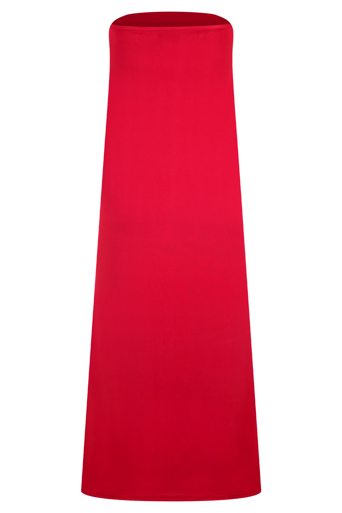 Bruna Slinky Fishtail Maxi Skirt Red