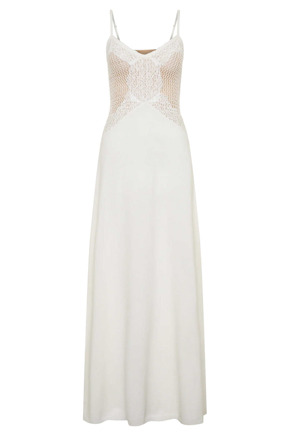 Bray Knit Lace Maxi Dress Ivory