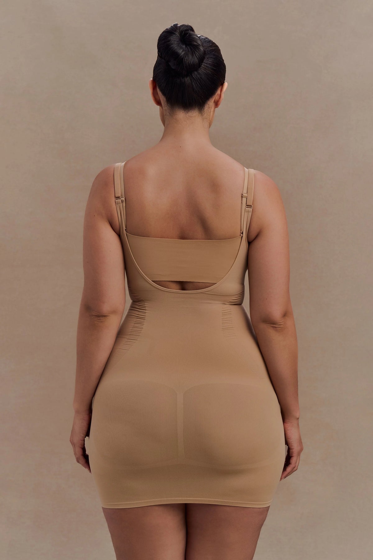 Jocelyn Backless Shapewear Mini Dress Beige