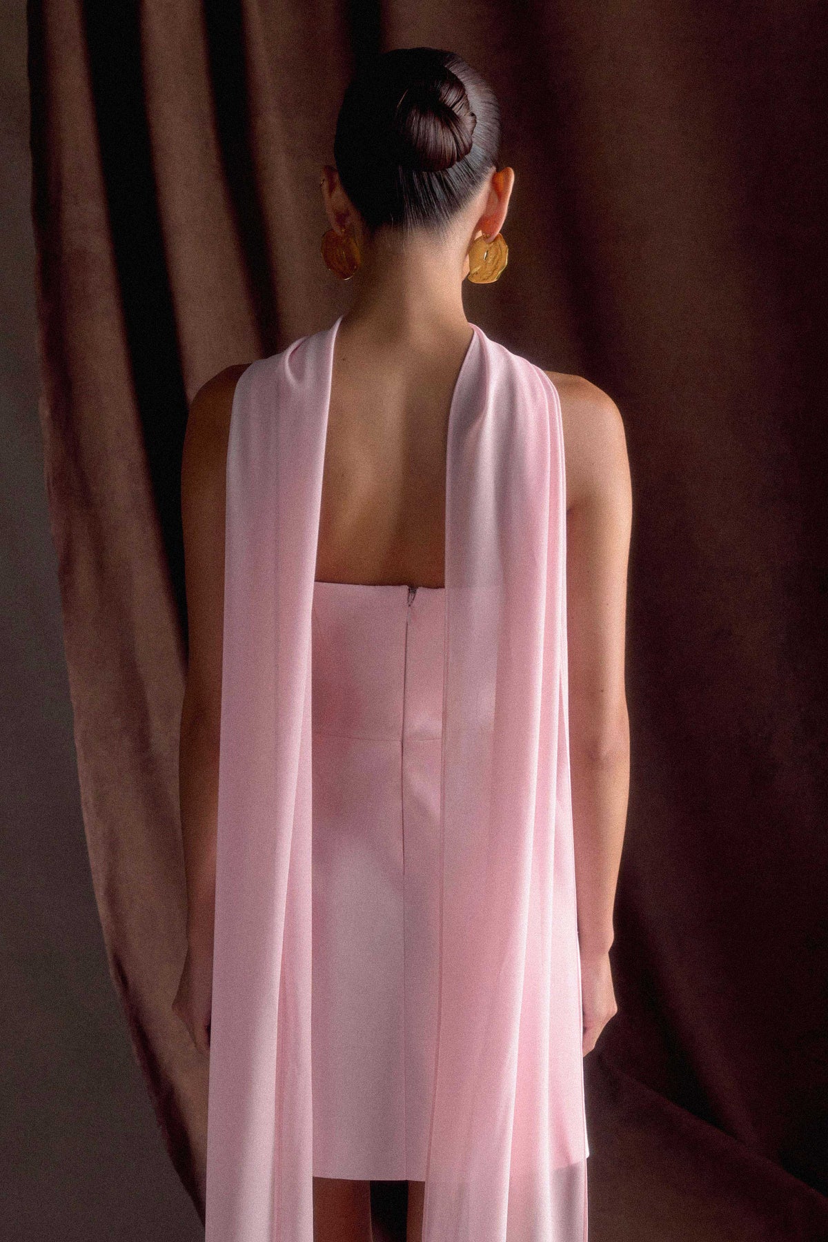 Orellia Strapless Suiting Mini Dress Soft Pink