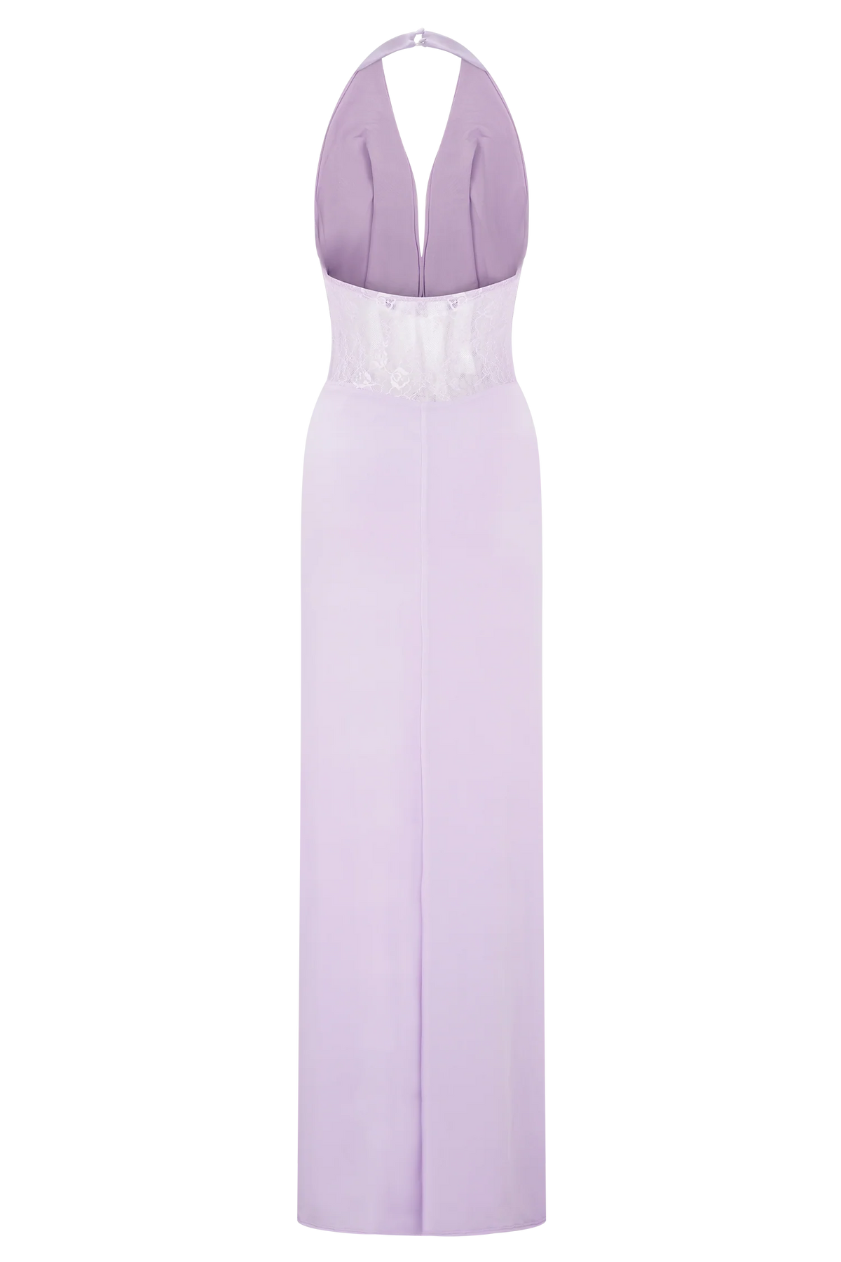 Bonnie Slinky And Lace Maxi Dress Lilac