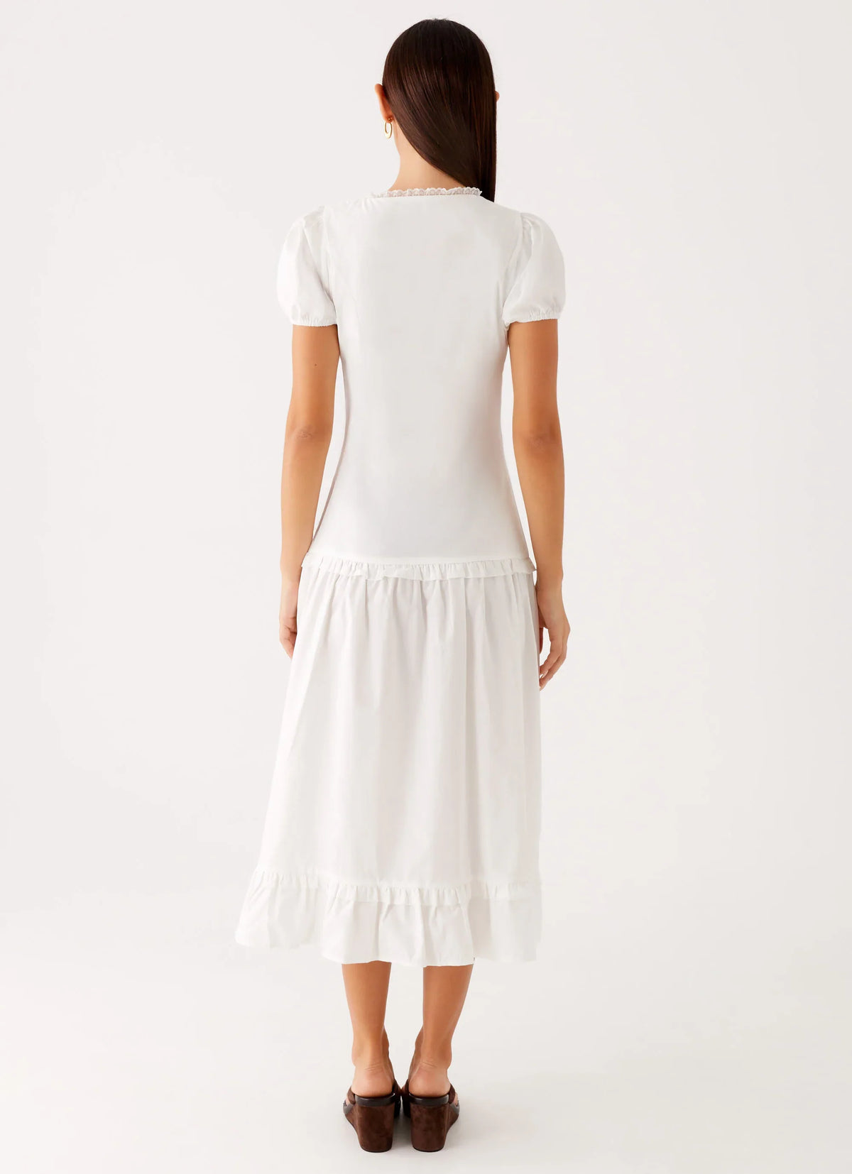 London Midi Dress White