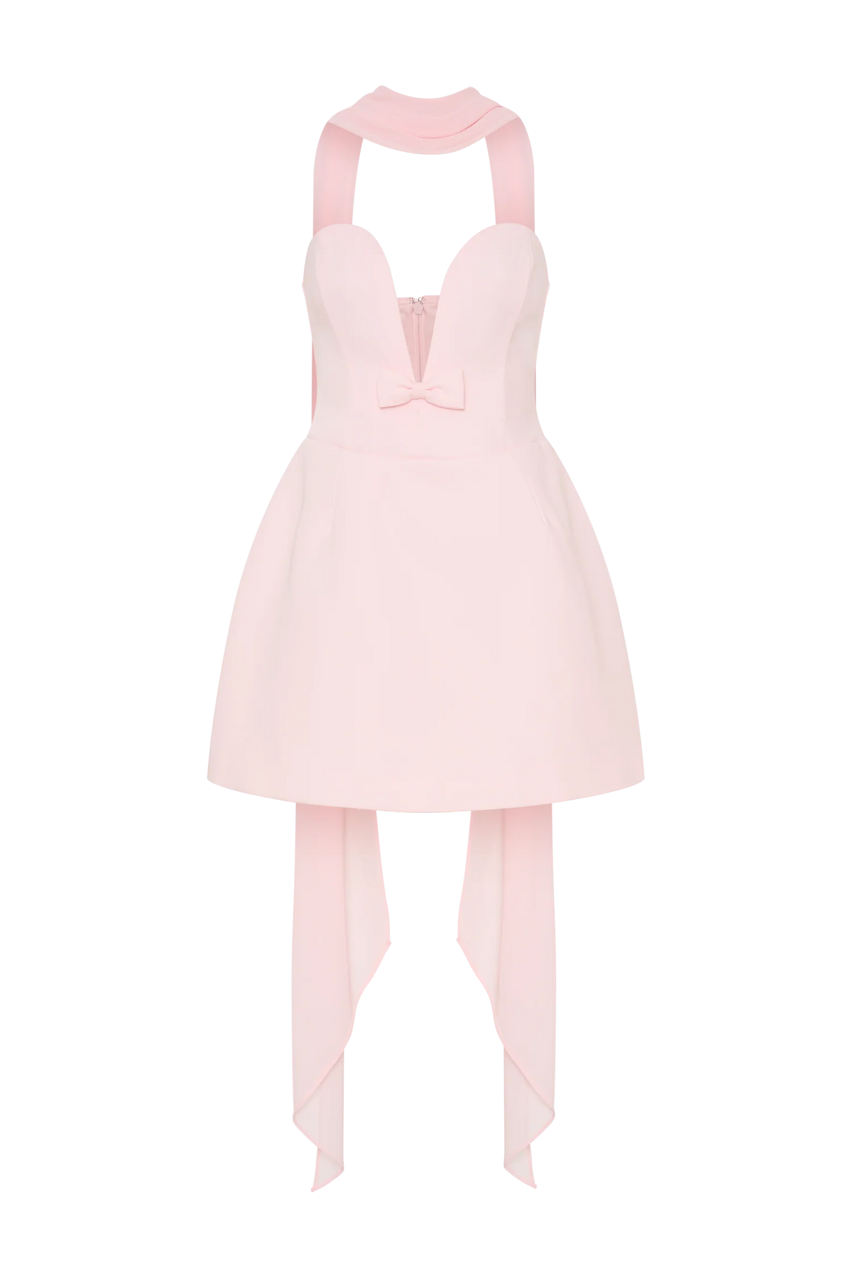 Orellia Strapless Suiting Mini Dress Soft Pink