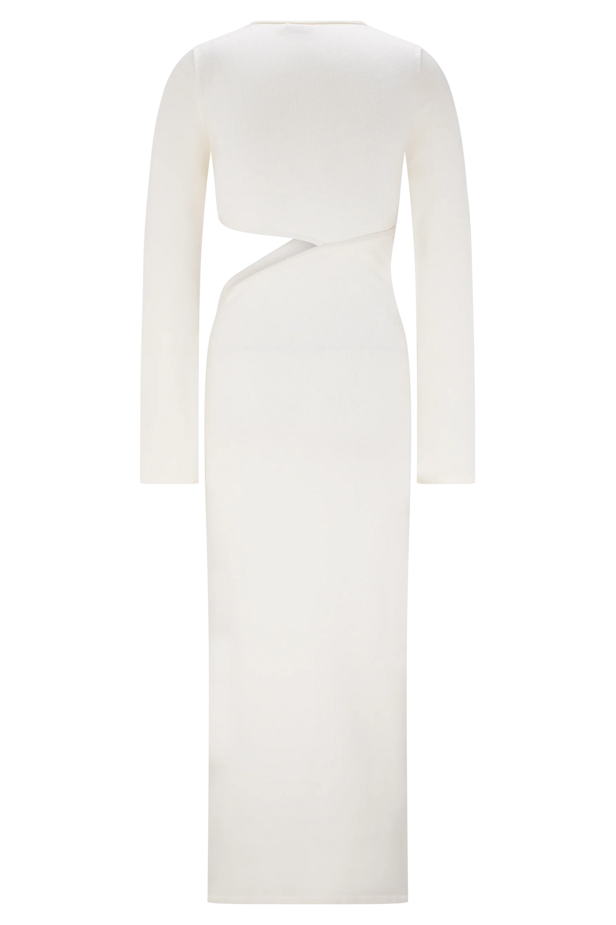 Azariah Long Sleeve Knit Midi Dress Ivory