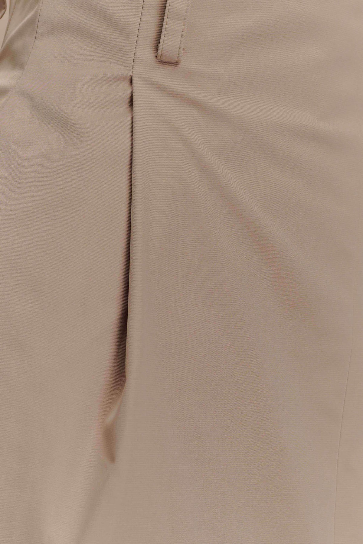 Vera Twill Split Front Midi Skirt Camel