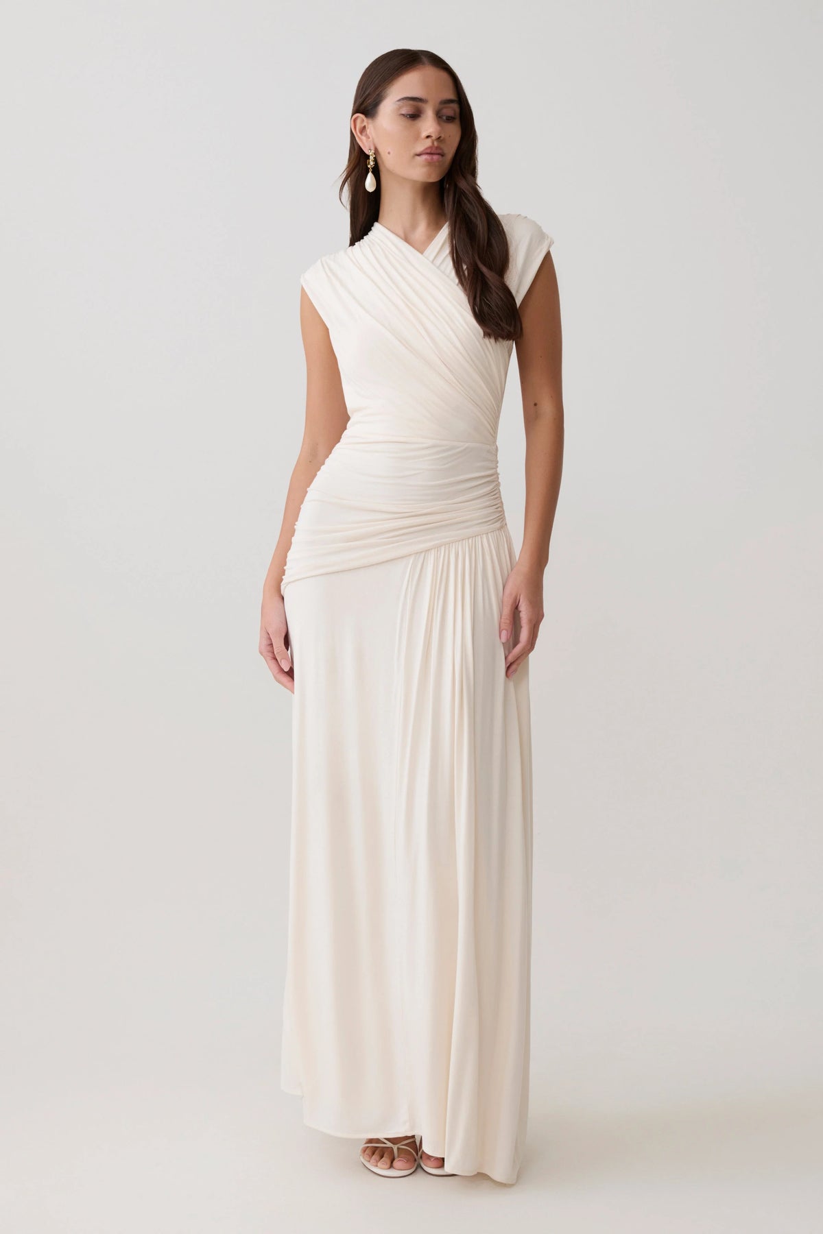 Winslow Cross Over Modal Maxi Dress Ivory