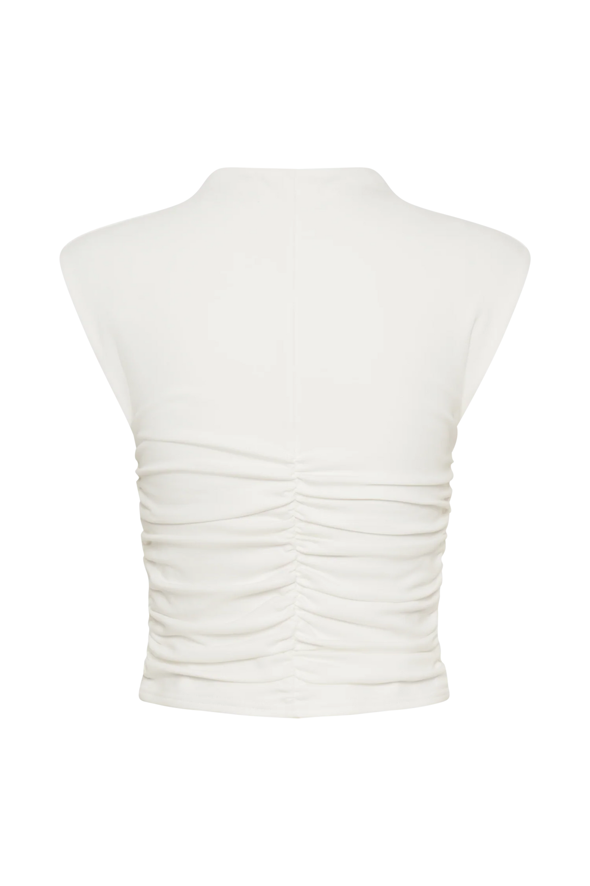 Ellia High Neck Sleeveless Top White