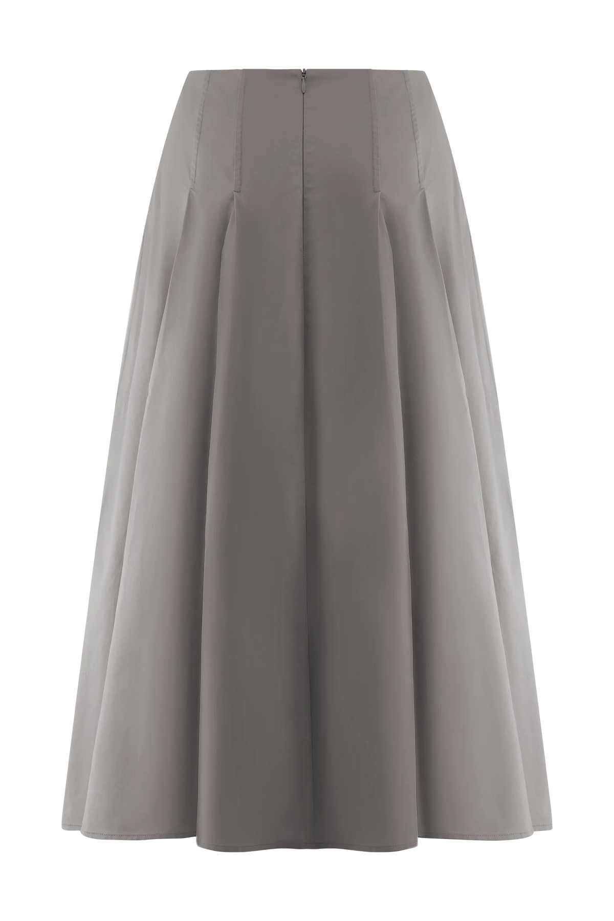 Mae A Line Midi Skirt Pebble Brown