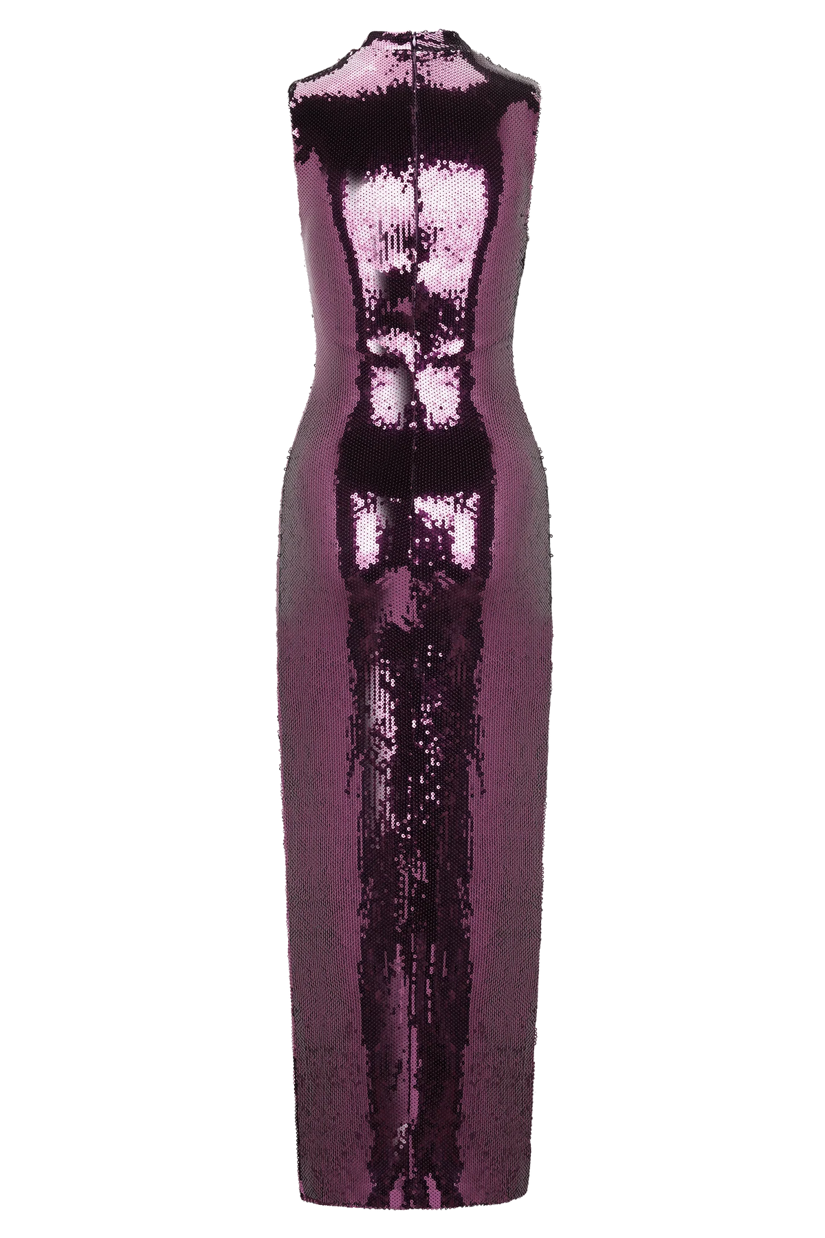 Veronica Sequin Midi Dress Plum