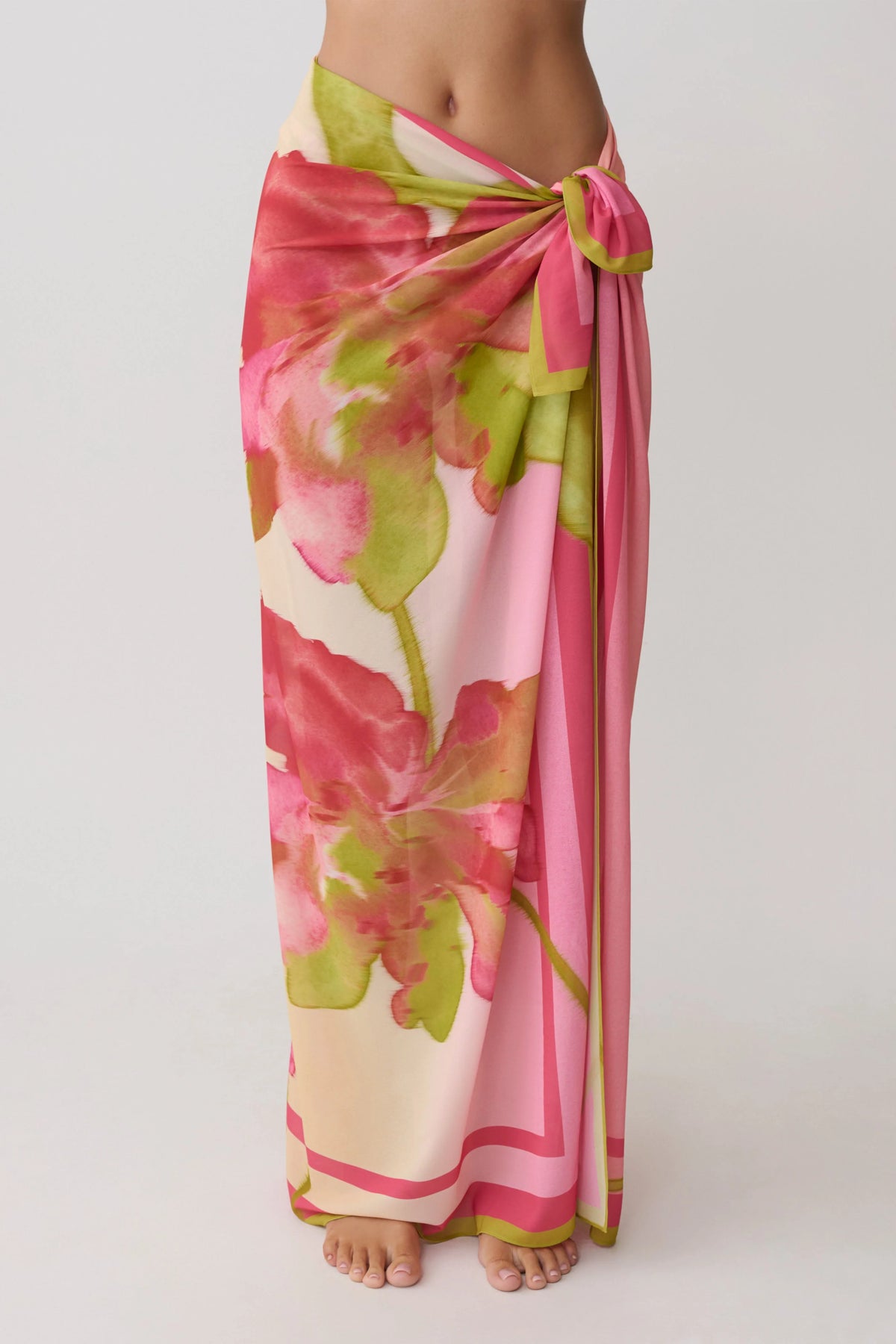 Nena Printed Sarong Camillea Flower Print