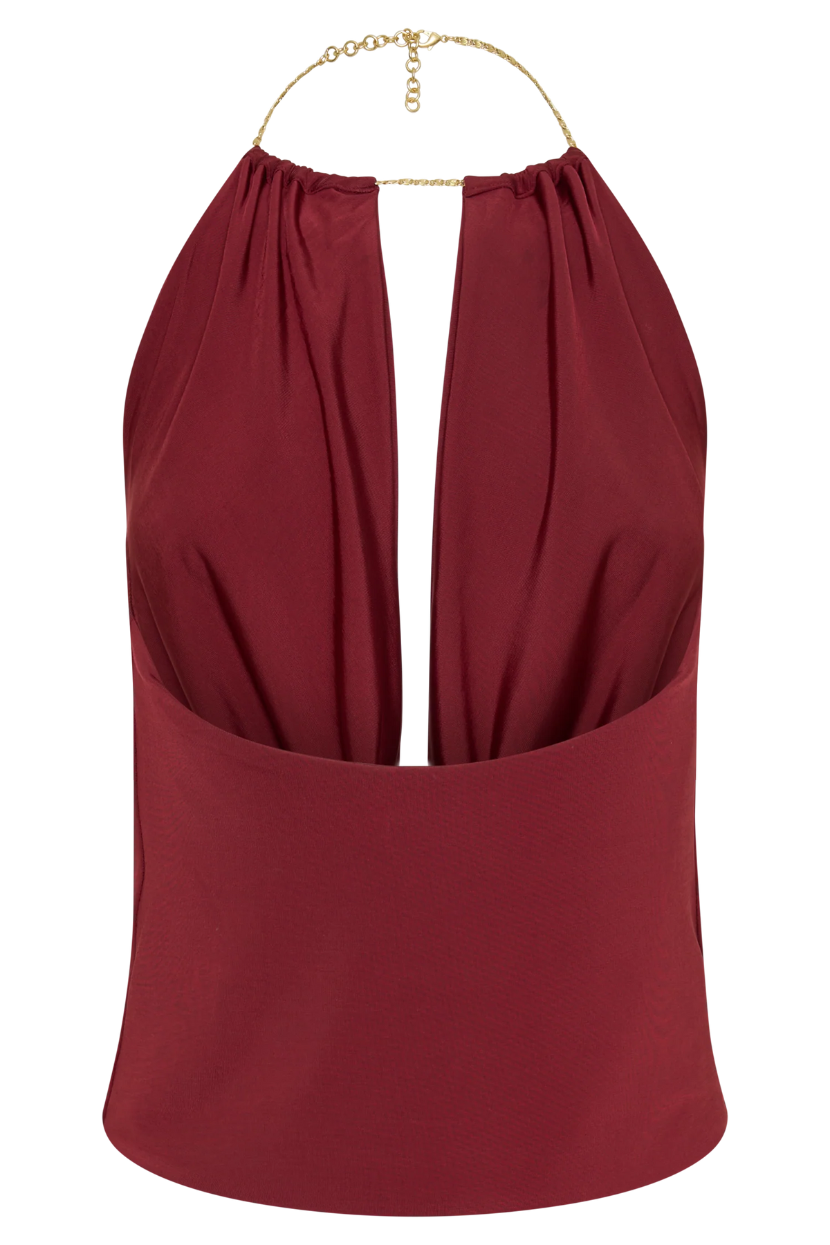 Banks Halter Neck Top With Hardware Wine