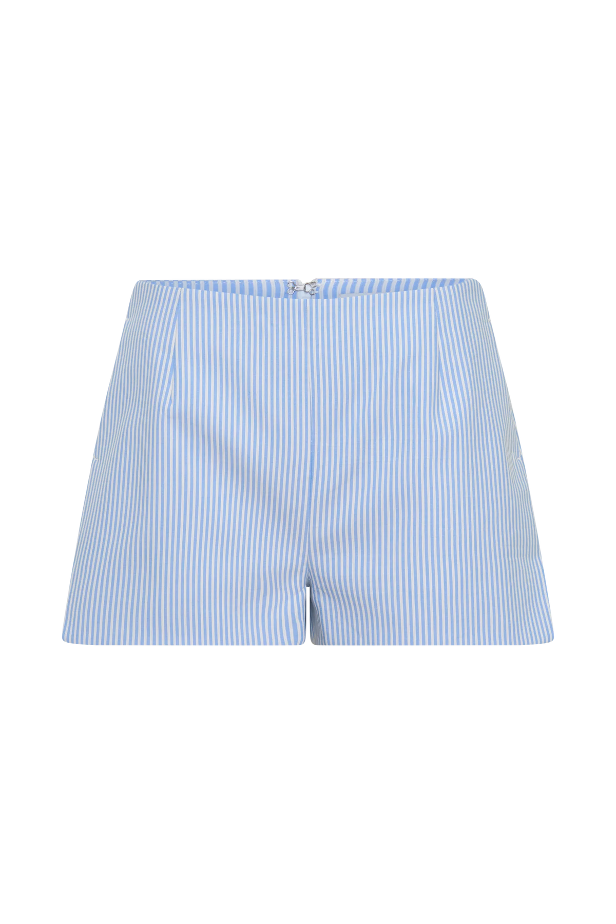 Allison Cotton Short Blue Pinstripe
