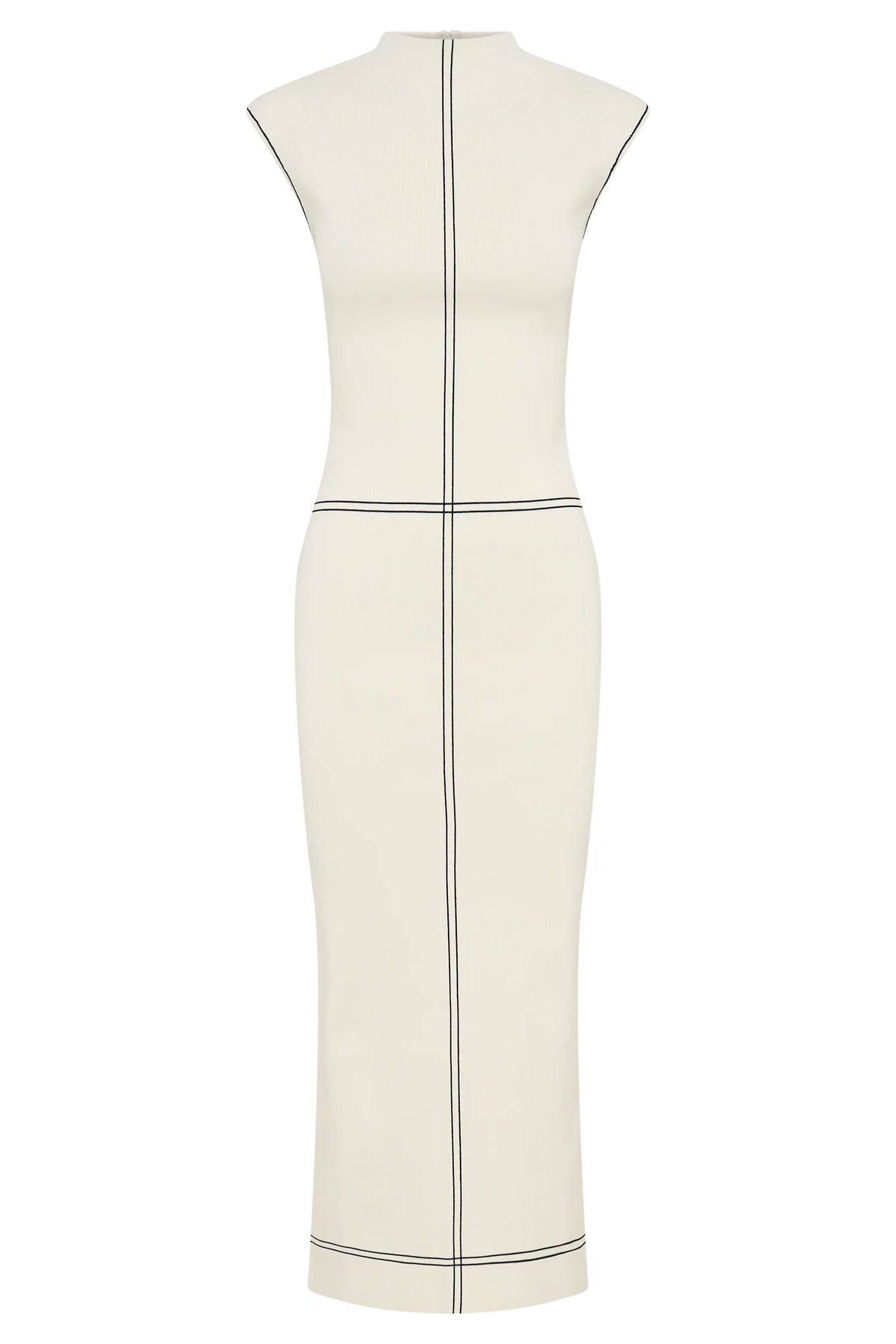 Malone Bandage Knit Midi Dress Ivory
