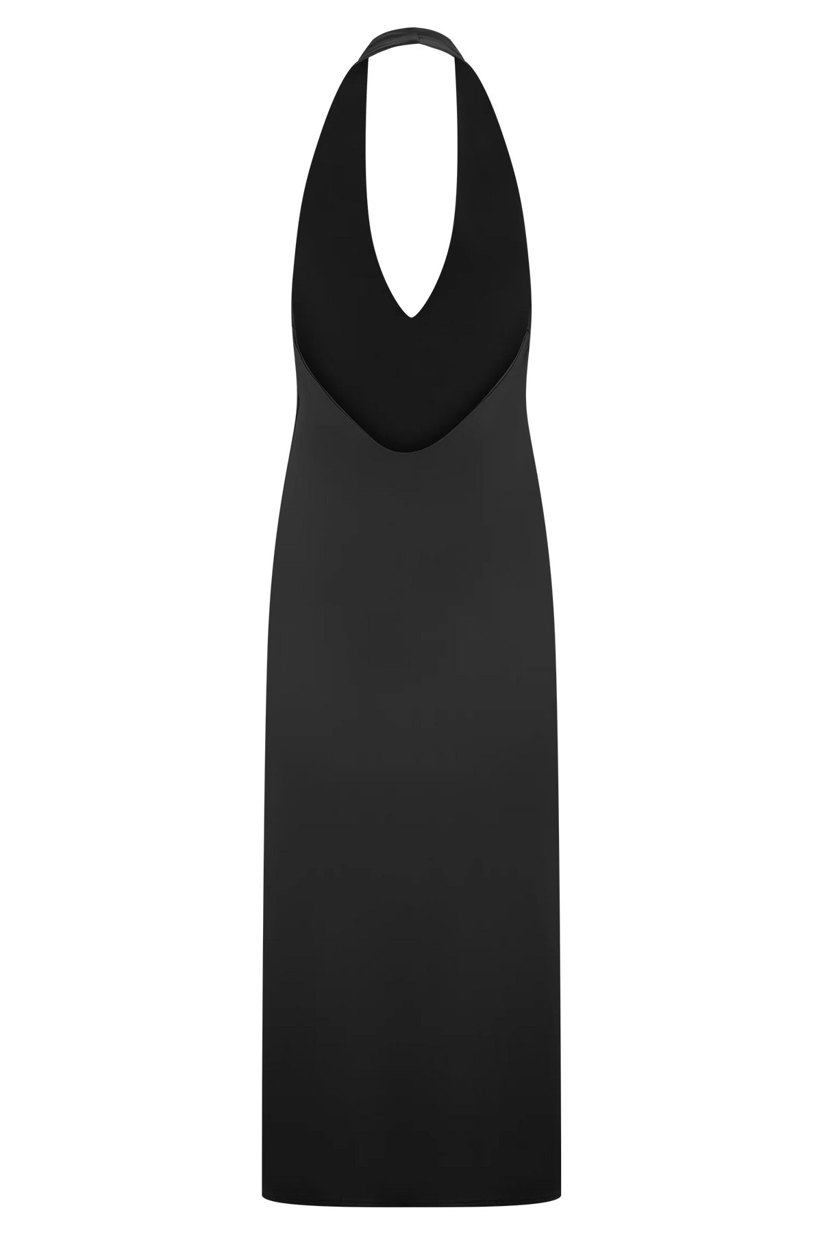 Genie Slinky Halter Midi Dress Black
