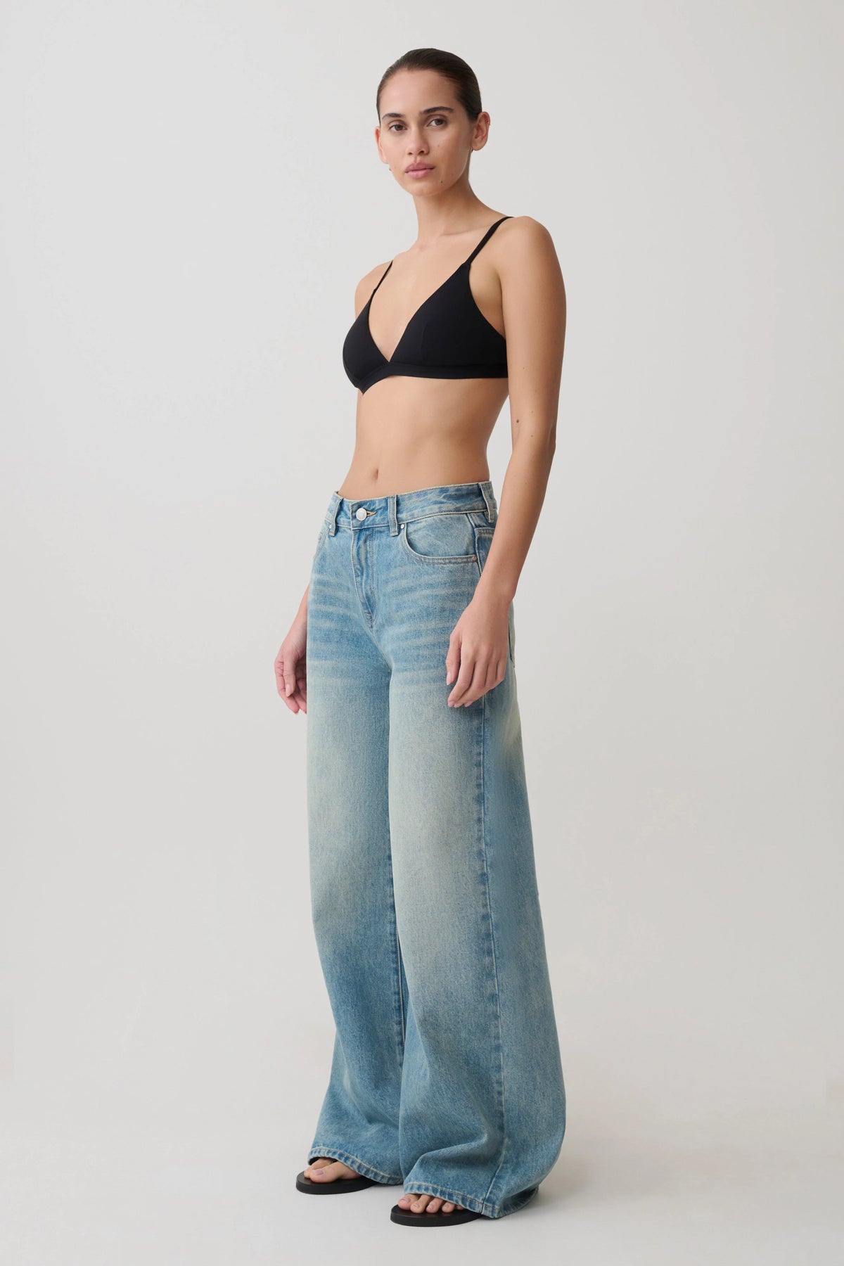 Kels Micro Triangle Bralette Black