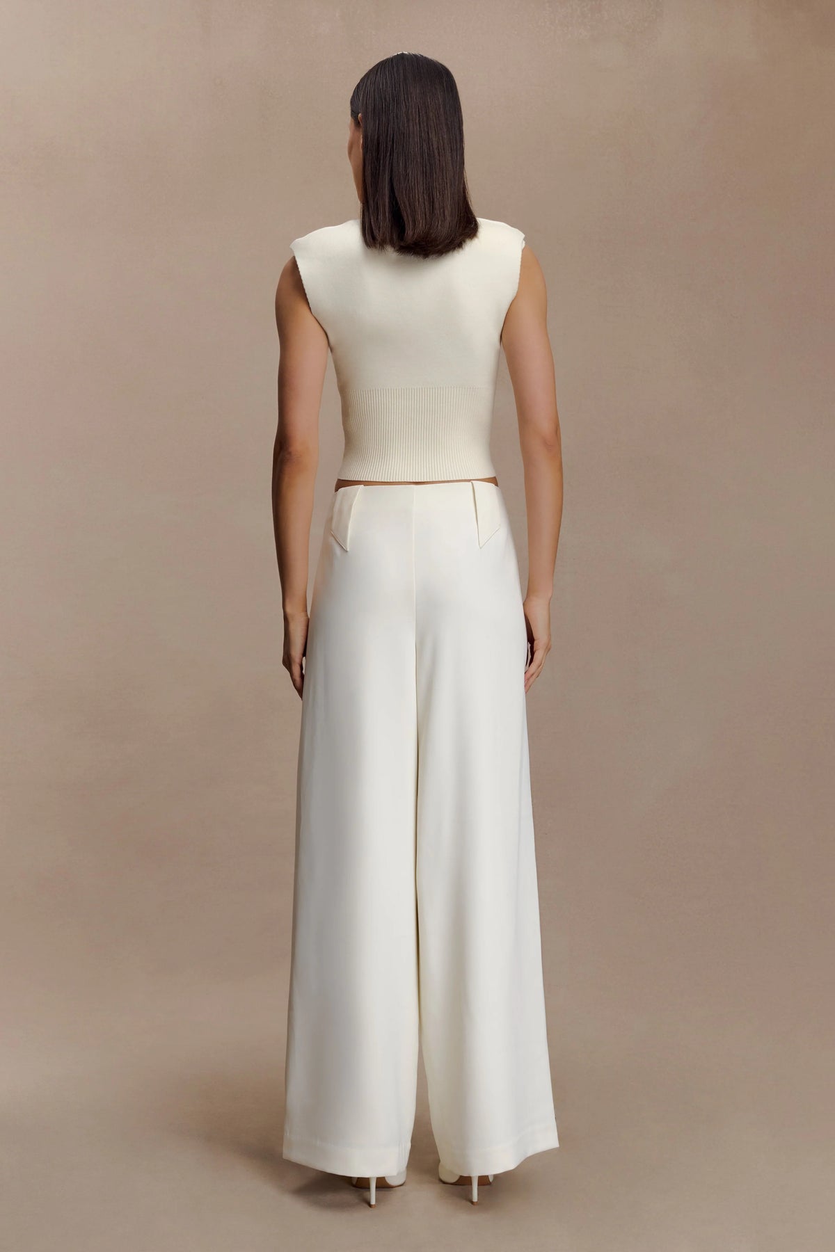 Sharpay Sleeveless Knit Top Ivory