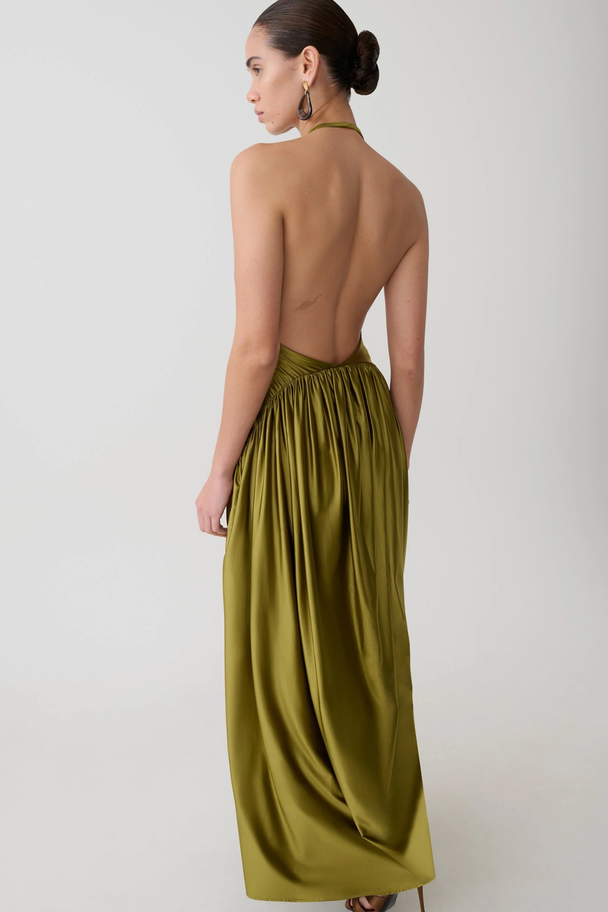 Cypress Halter Maxi Dress Olive