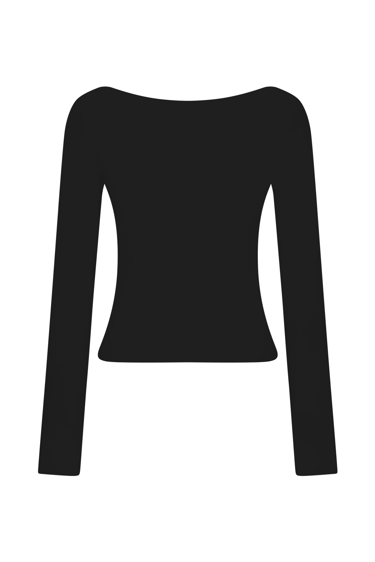 Paedyn Merino Wool Ribbed Long Sleeve Top Black