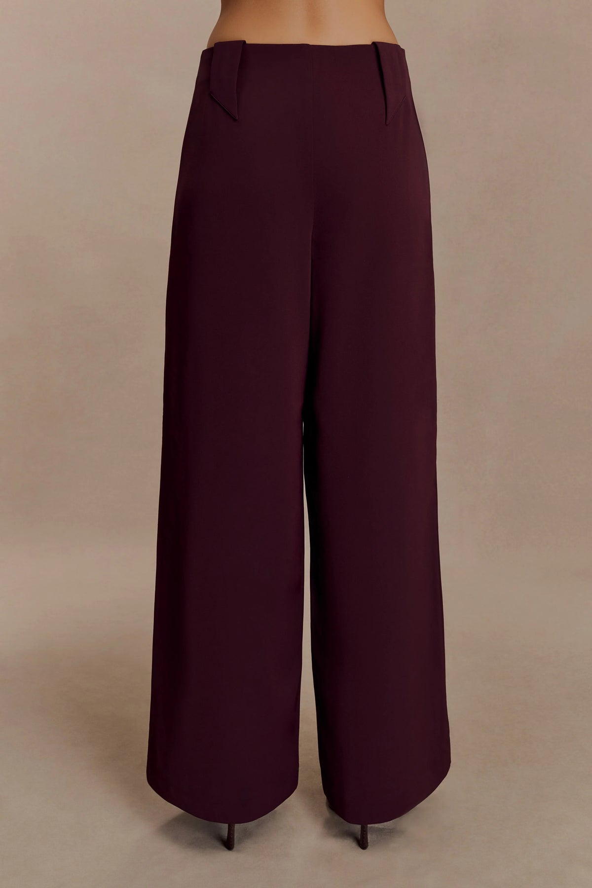 Arlo Wide Leg Suiting Trouser Mahogany