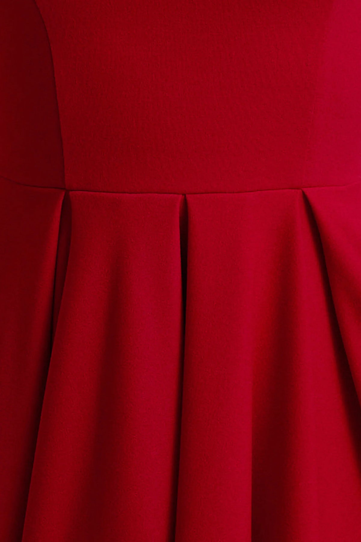 Parina Red Strappy Volume Hem Midi Dress