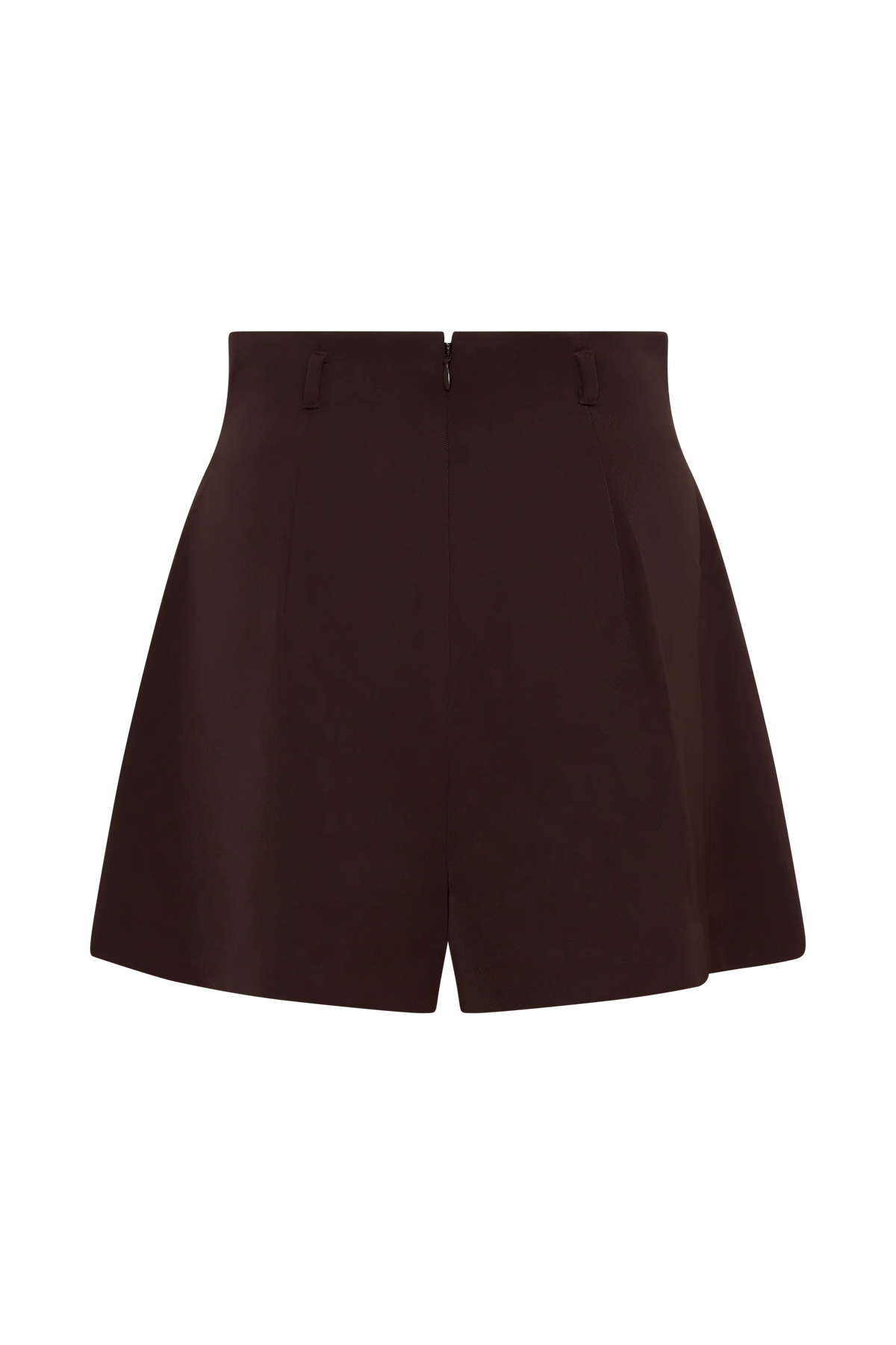 Simone Pleated Suiting Short Dark Chocolate