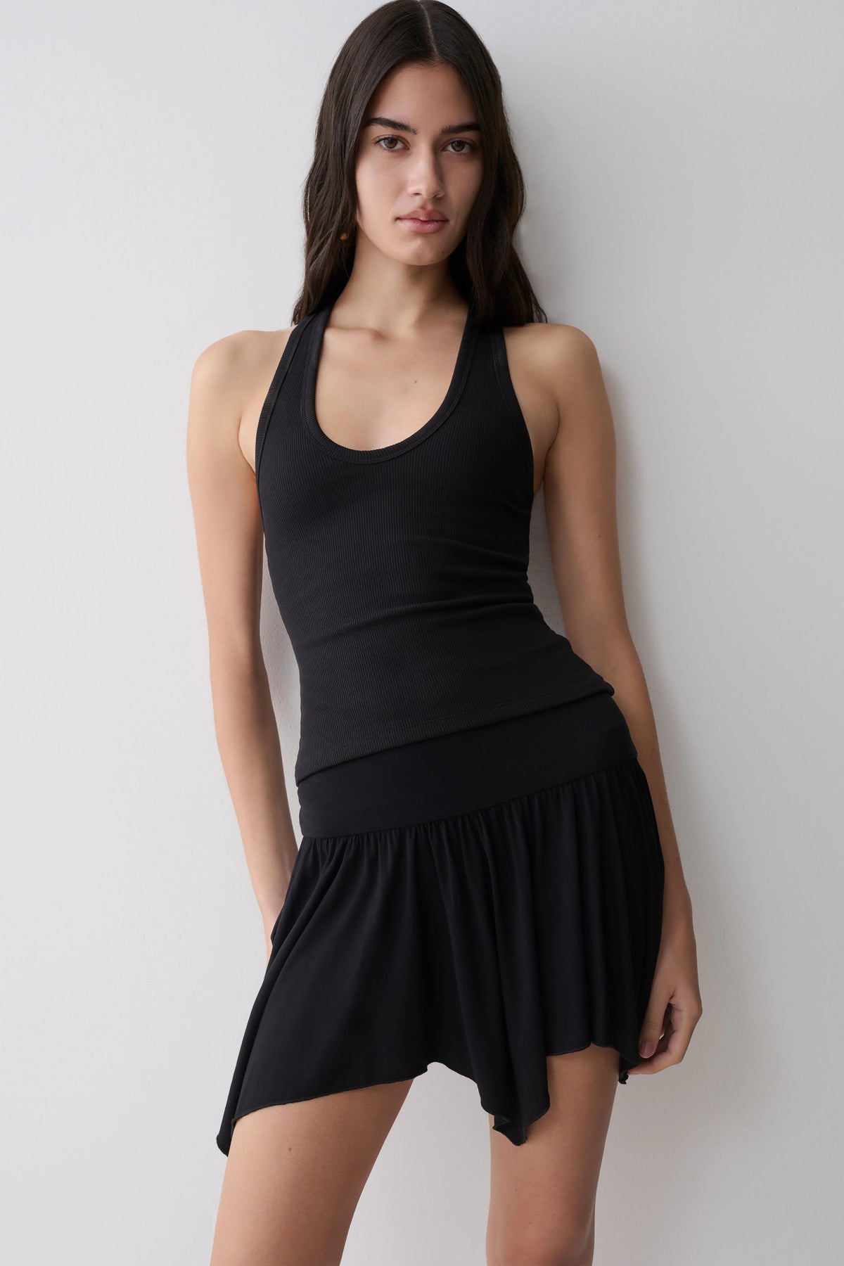 Ambrose Hankie Mini Skirt Black