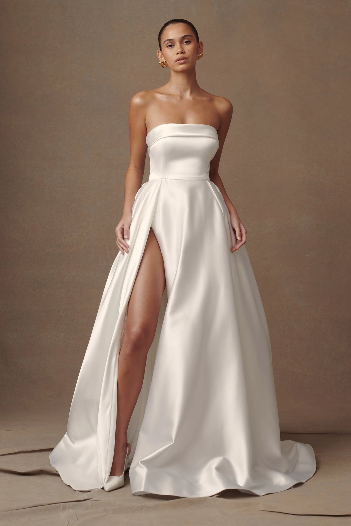Eileen Strapless Wedding Gown White