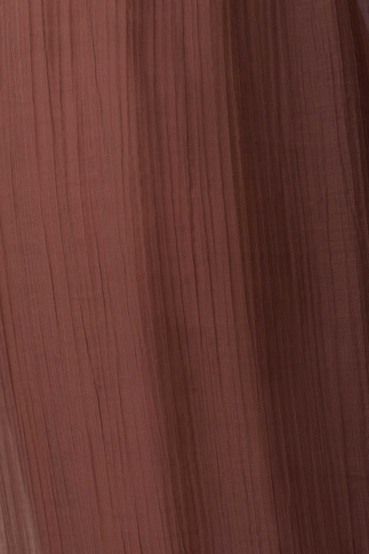 Leilani Sheer Drawstring Wide Leg Pants Chocolate