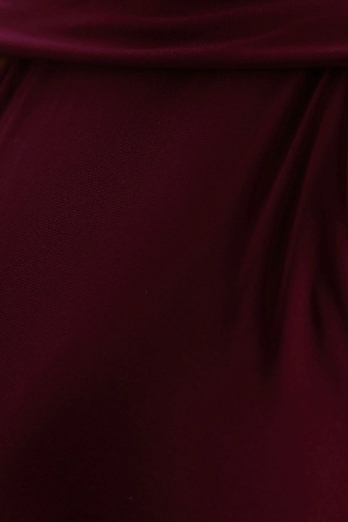 Cordy Burgundy High Neck Maxi Dress With Scarf Detail
