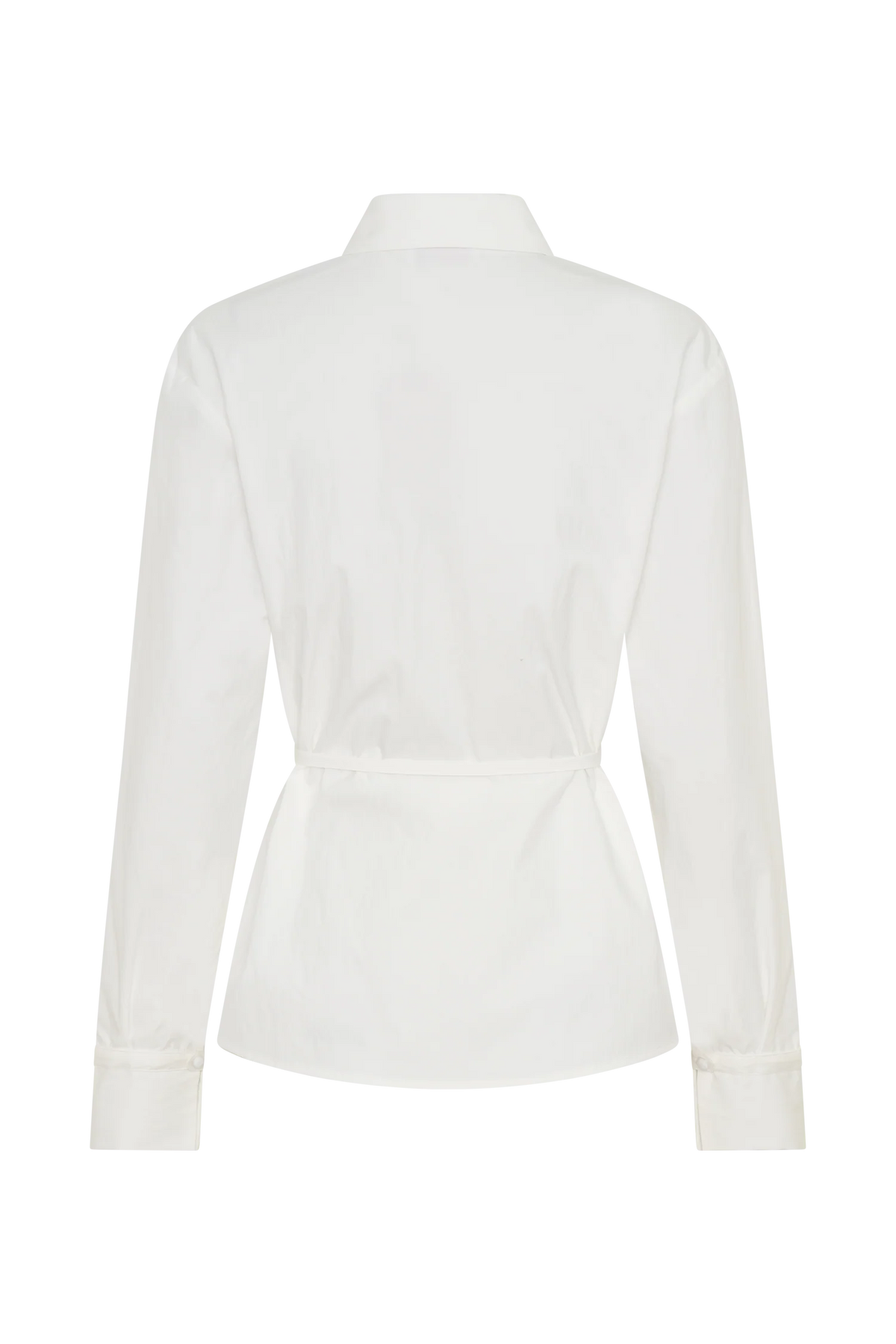 Millie Tie Back Cotton Shirt White