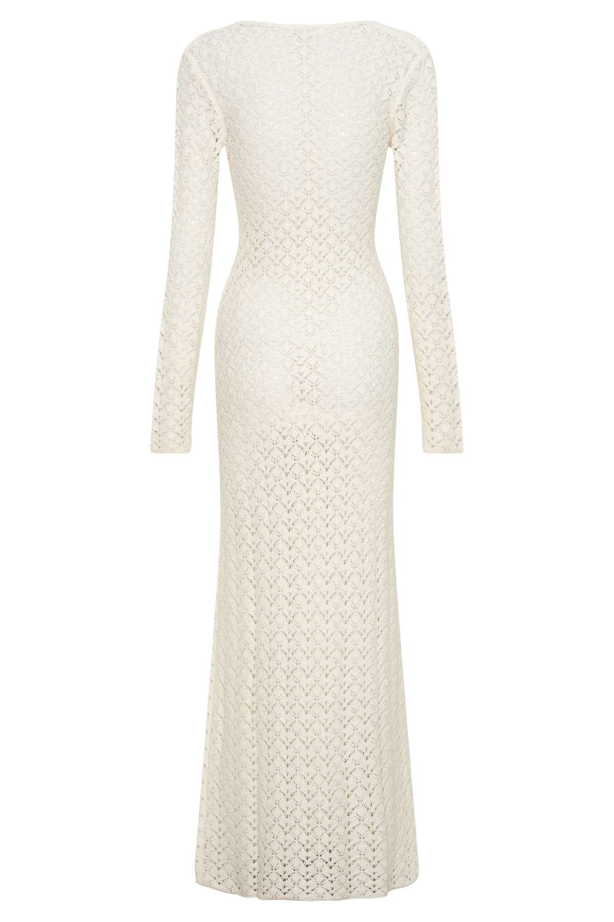 Jamaya Crochet Knit Maxi Dress Ivory