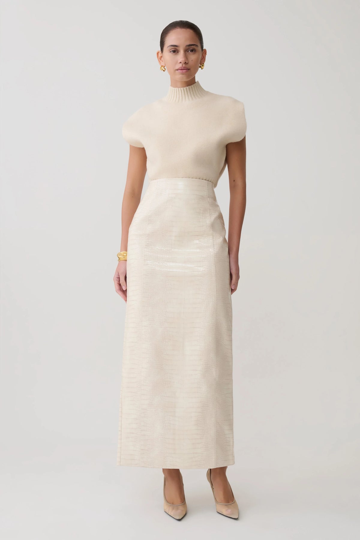 Niko Knit Oversized Top Ivory