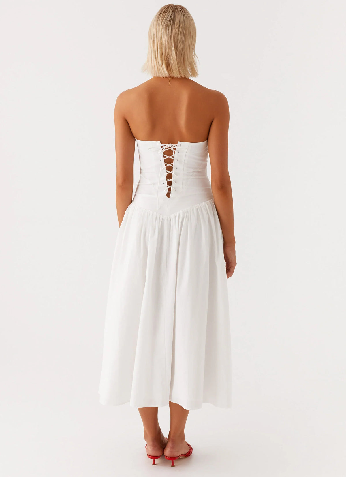 Larnie Midi Dress White